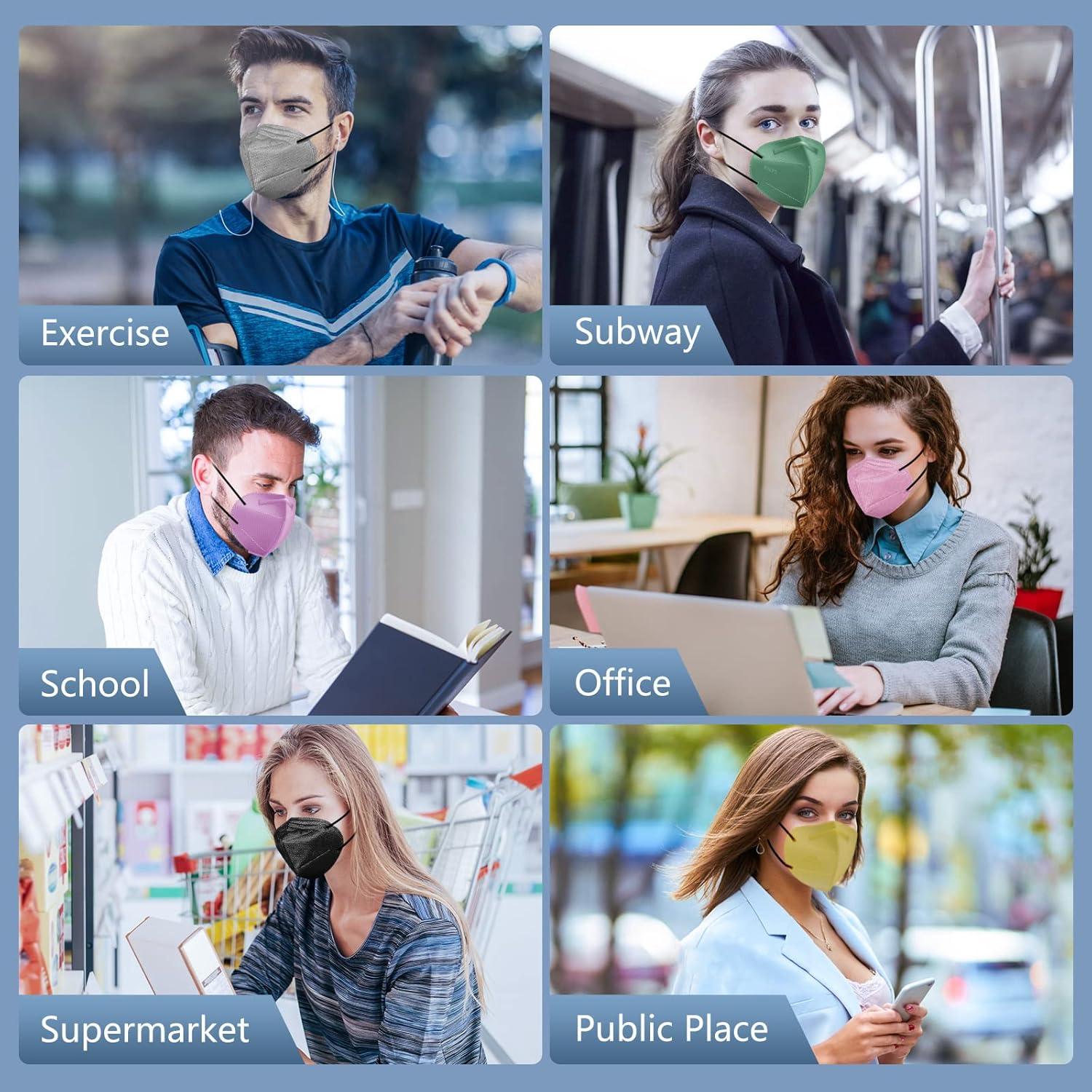 Máscara Facial HALIDODO KN95 100 Piezas 5 Capas Eficiencia 95%