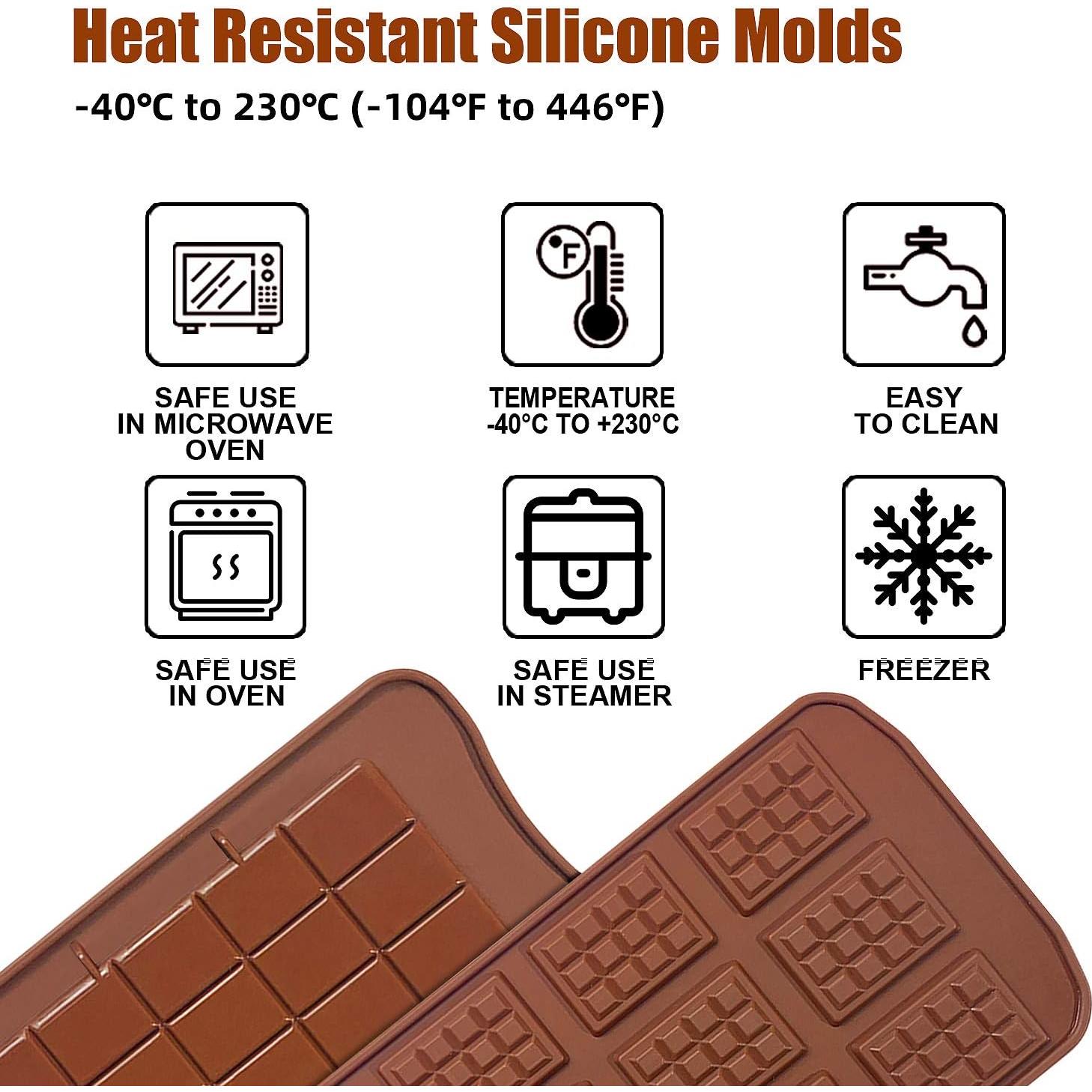 Moldes de Chocolate de Silicona Walfos - 2 Piezas Antiadherentes