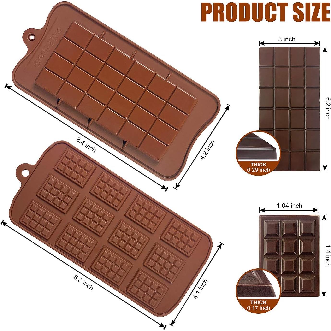 Moldes de Chocolate de Silicona Walfos - 2 Piezas Antiadherentes