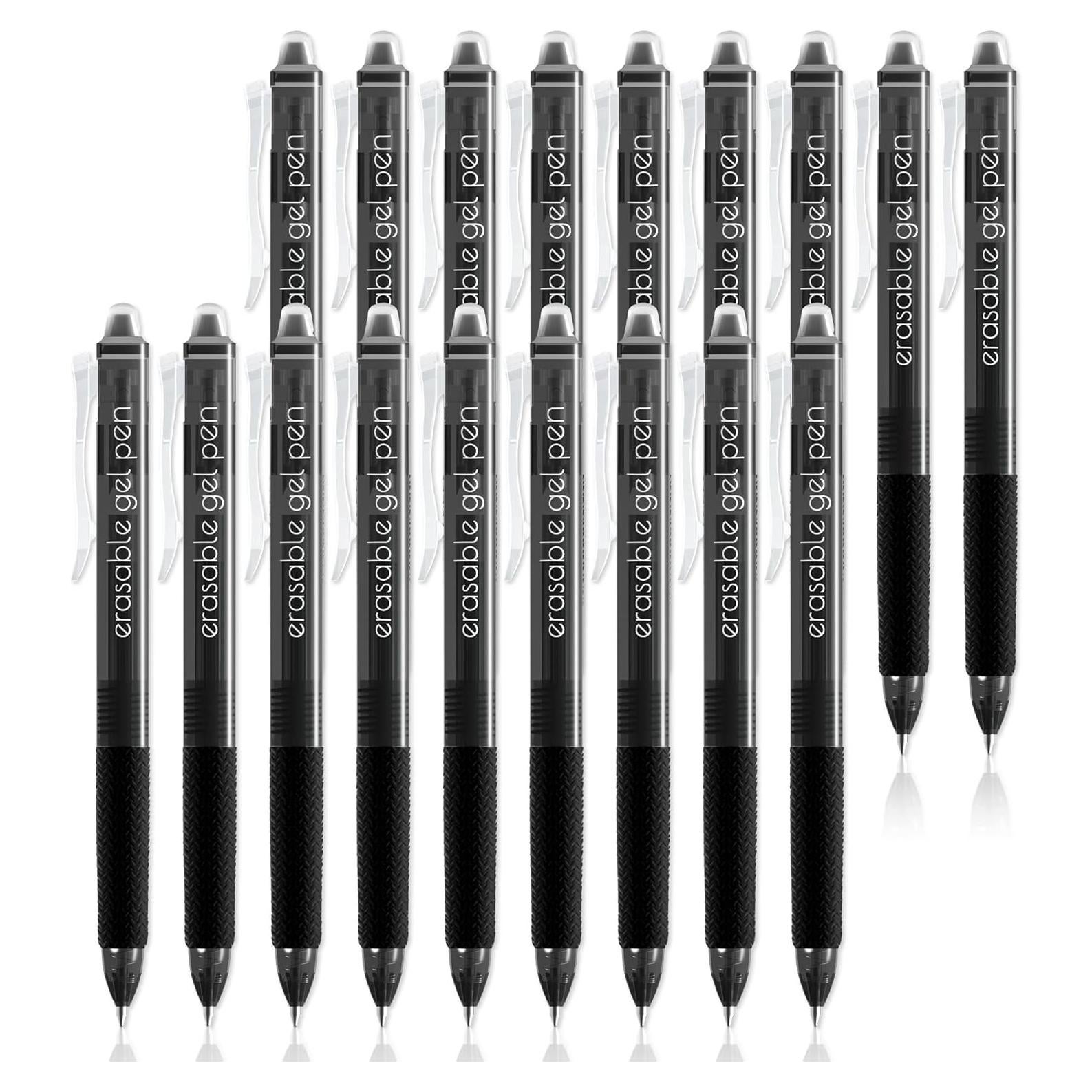 Bolígrafos Gel Borrables Vanstek 18 Negro Retráctil 0.7 mm