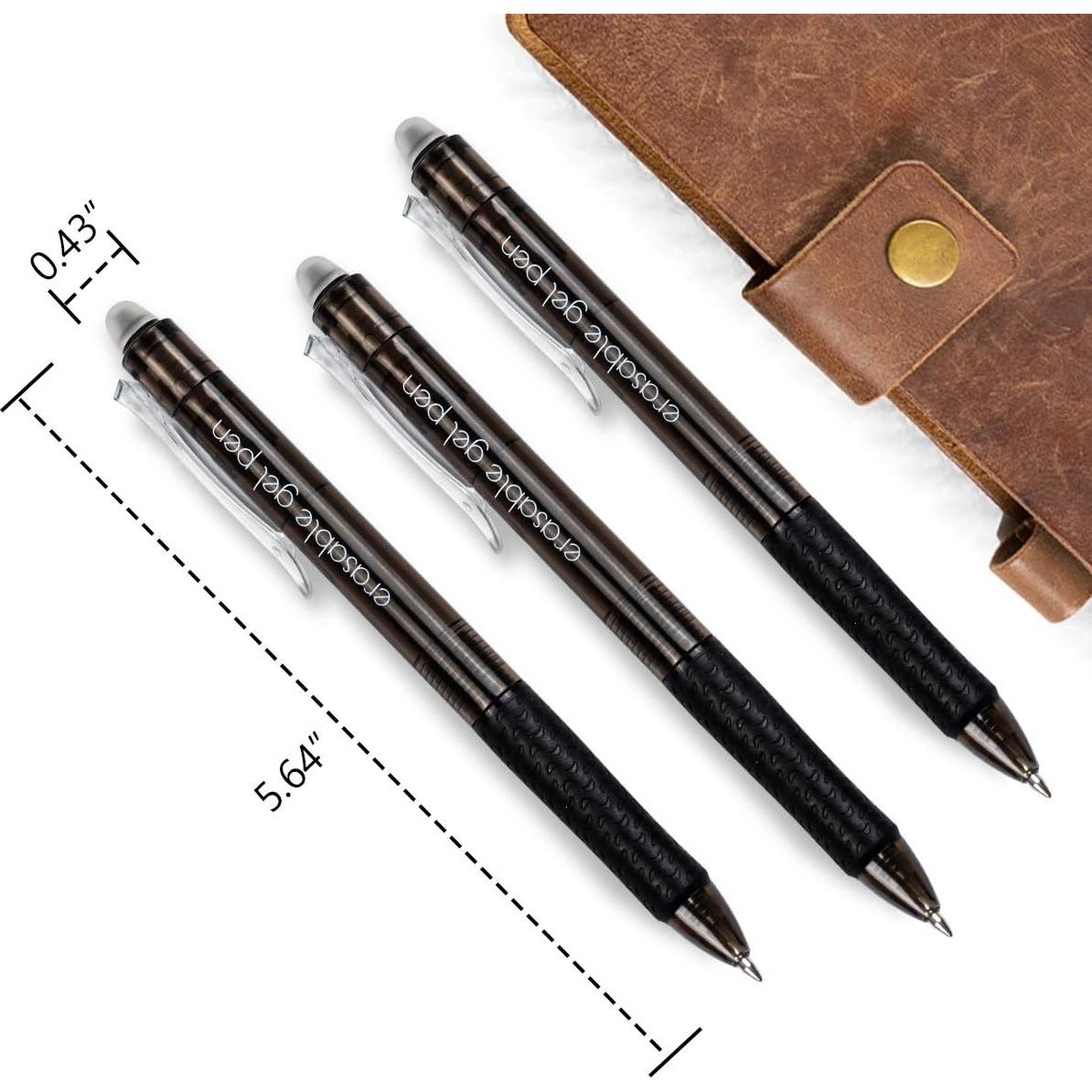 Bolígrafos Gel Borrables Vanstek 18 Negro Retráctil 0.7 mm