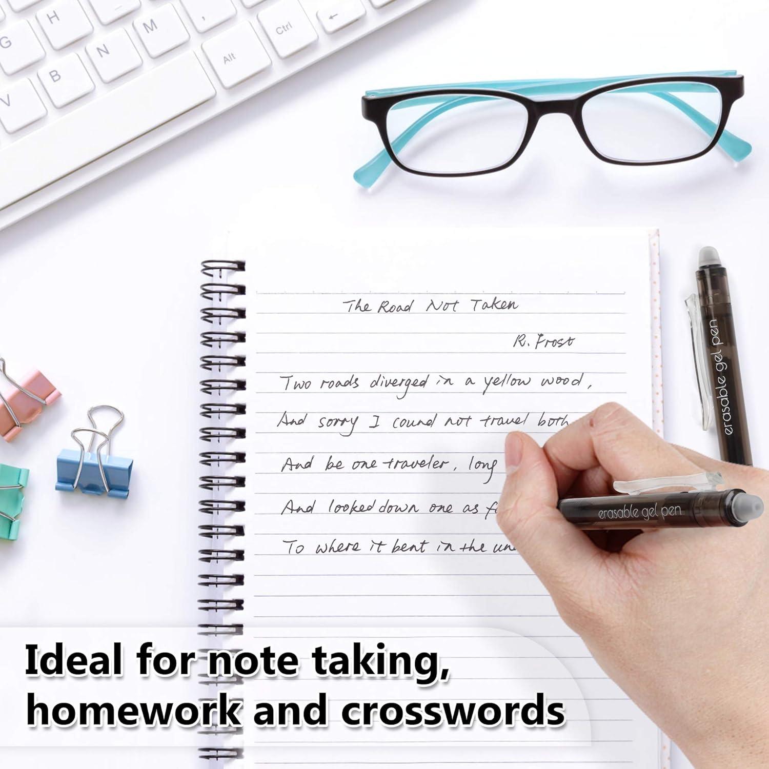 Bolígrafos Gel Borrables Vanstek 18 Negro Retráctil 0.7 mm