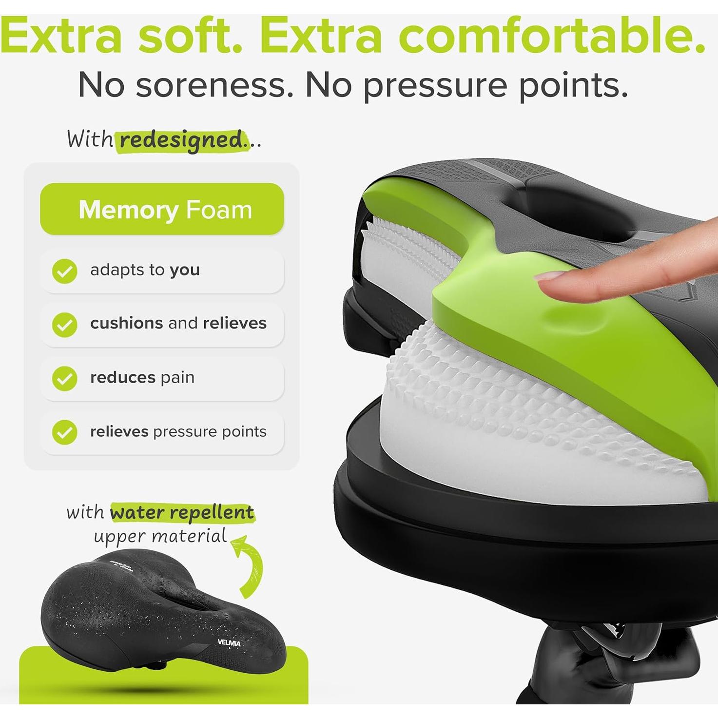 Sillín de Bicicleta Velmia Unisex Ergonómico Impermeable