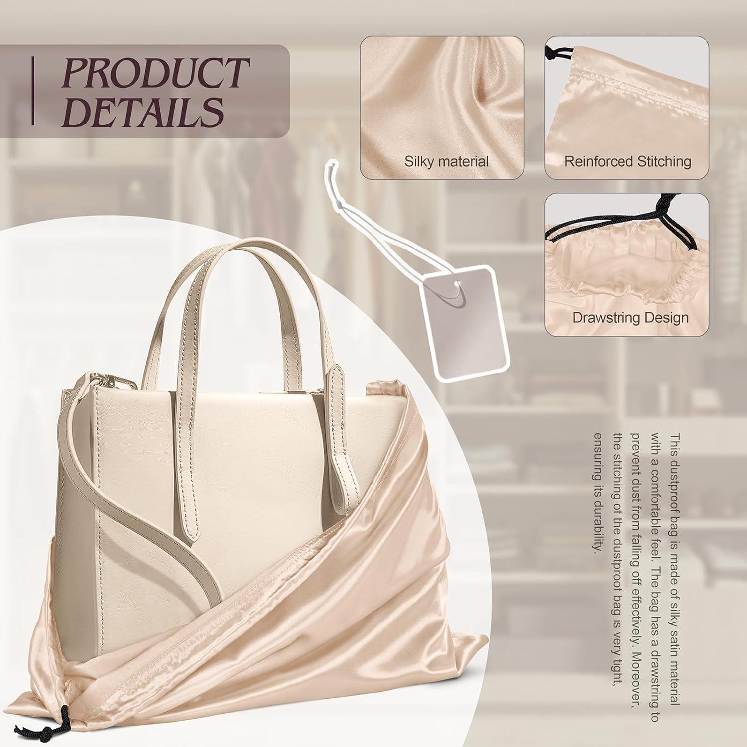 Bolsas de Polvo Manyshofu de Satén Beige 50x40 cm - 7 Piezas