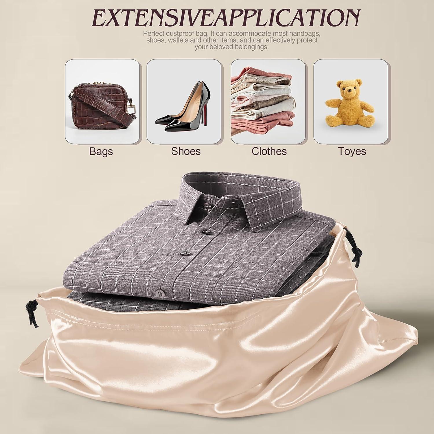 Bolsas de Polvo Manyshofu de Satén Beige 50x40 cm - 7 Piezas