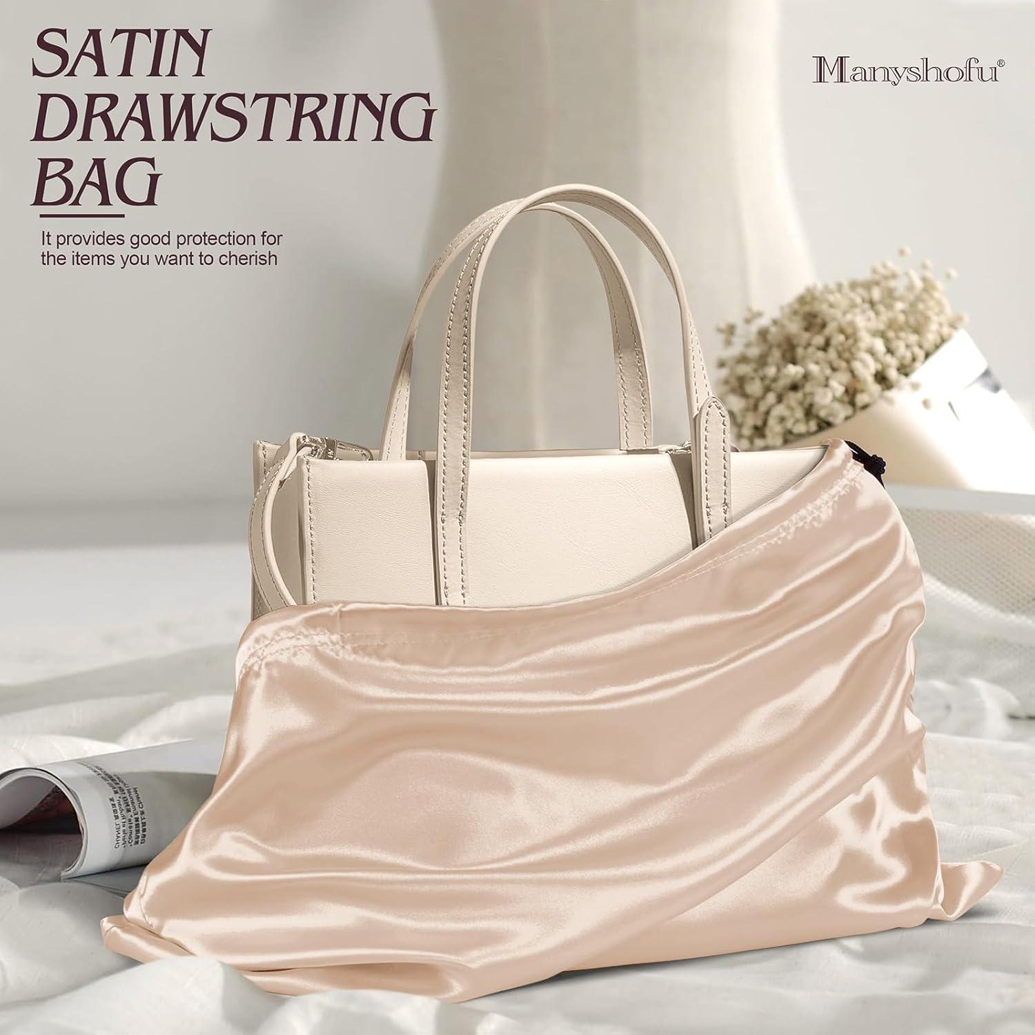 Bolsas de Polvo Manyshofu de Satén Beige 50x40 cm - 7 Piezas