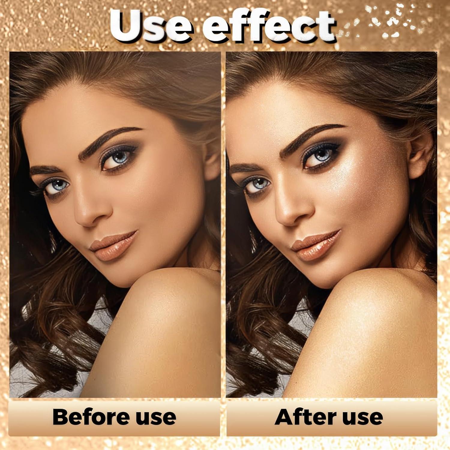 Polvo Iluminador Brillante 2PCS Afmicat - Cian/Oro 68g