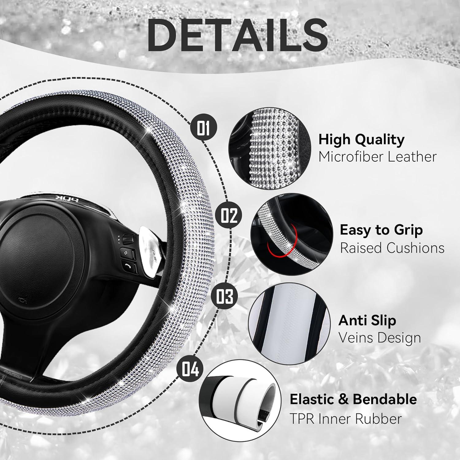 Juego de Alfombrillas y Cubierta de Volante CAR PASS 5 Piezas