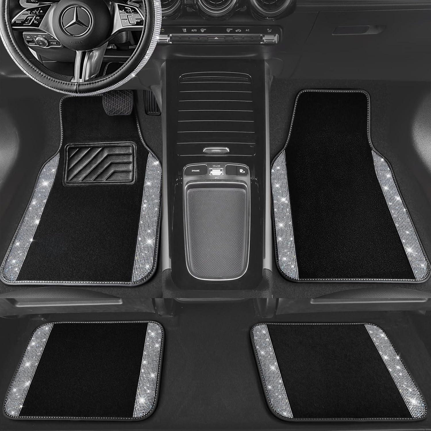 Juego de Alfombrillas y Cubierta de Volante CAR PASS 5 Piezas