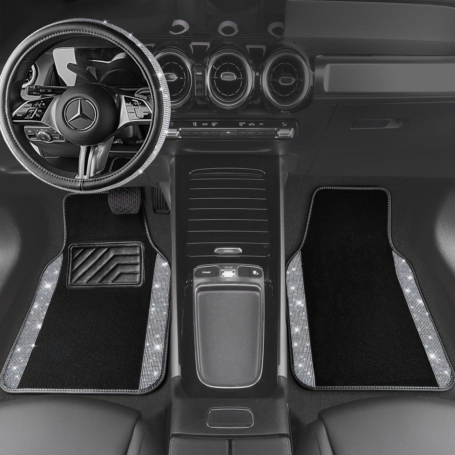 Juego de Alfombrillas y Cubierta de Volante CAR PASS 5 Piezas