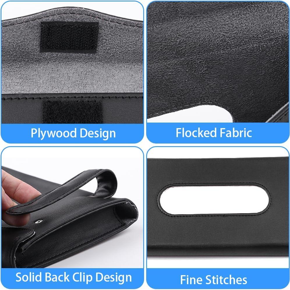 Soporte de Tejidos para Auto Biyrly - Funda de Cuero PU Negro