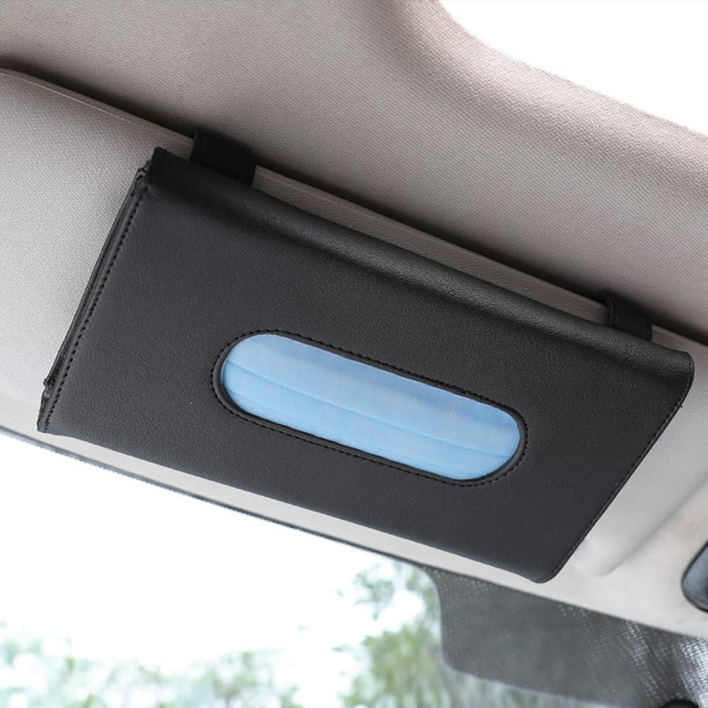 Soporte de Tejidos para Auto Biyrly - Funda de Cuero PU Negro