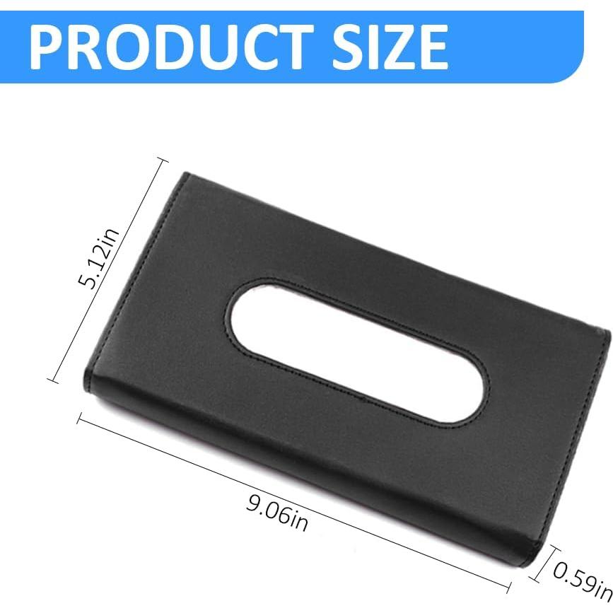 Soporte de Tejidos para Auto Biyrly - Funda de Cuero PU Negro