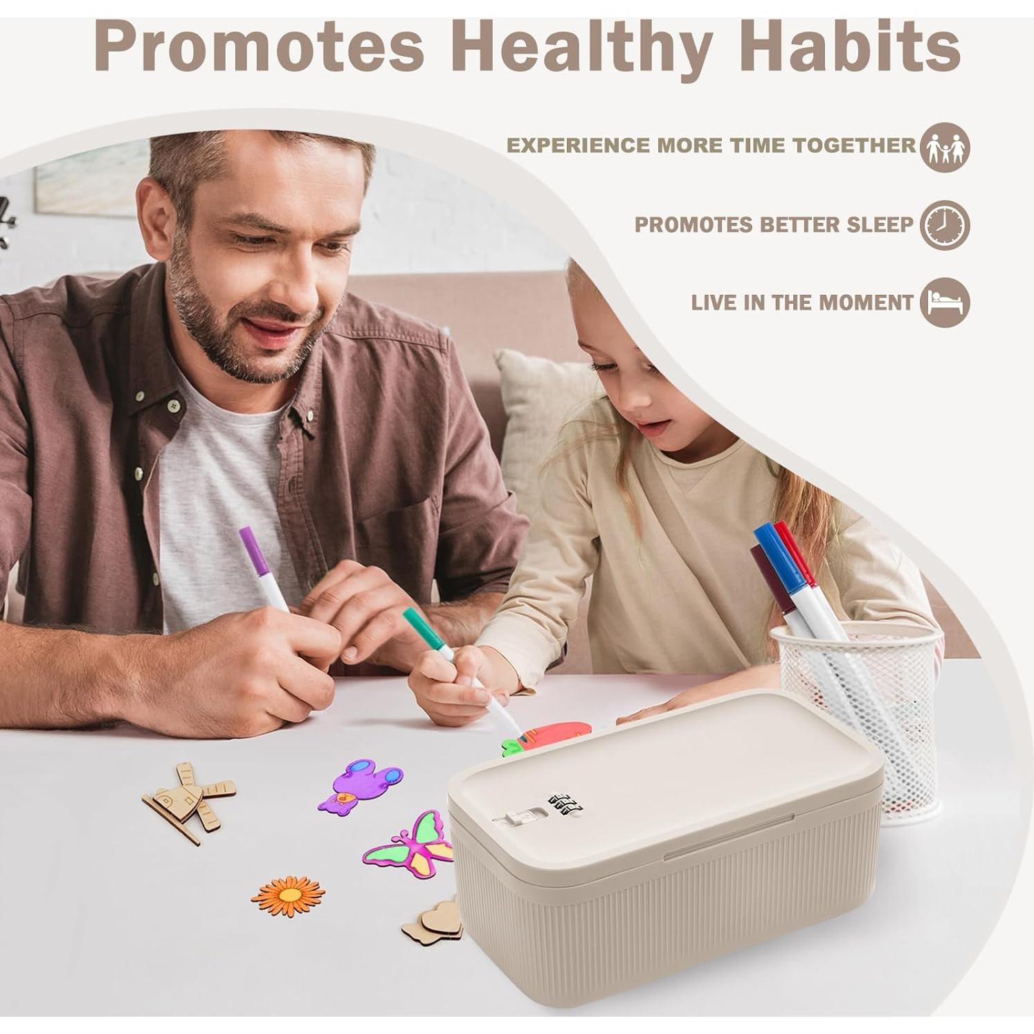 Caja de Almacenamiento Bloqueable chefeggukk 23.5x12.8 cm Beige