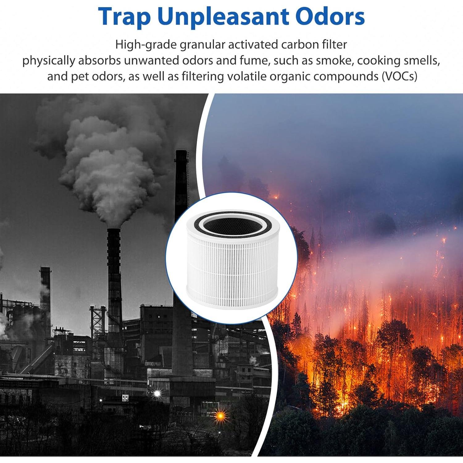 Filtro HEPA Colorfullife para Purificador LEVOIT Core 300 - 2 Unidades