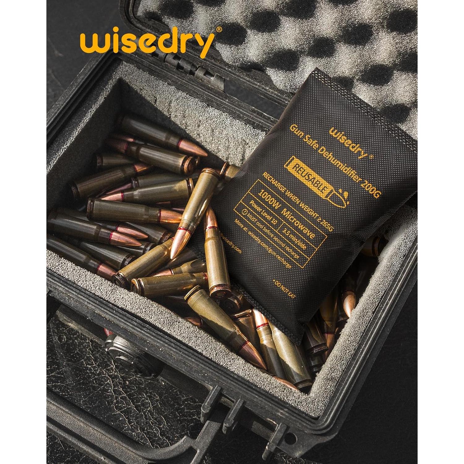 Deshumidificador Reutilizable Wisedry 200g x 2 Paquetes para Armas