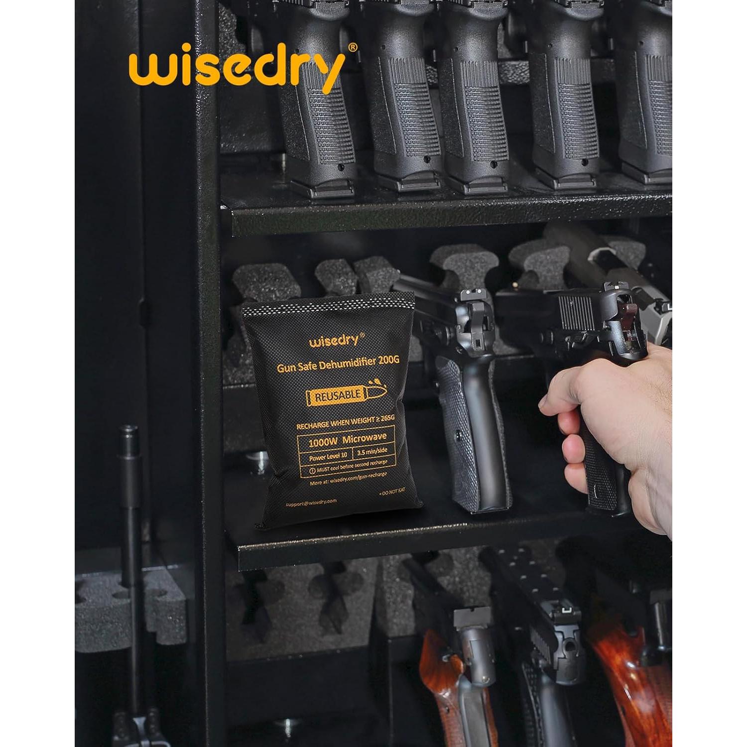 Deshumidificador Reutilizable Wisedry 200g x 2 Paquetes para Armas