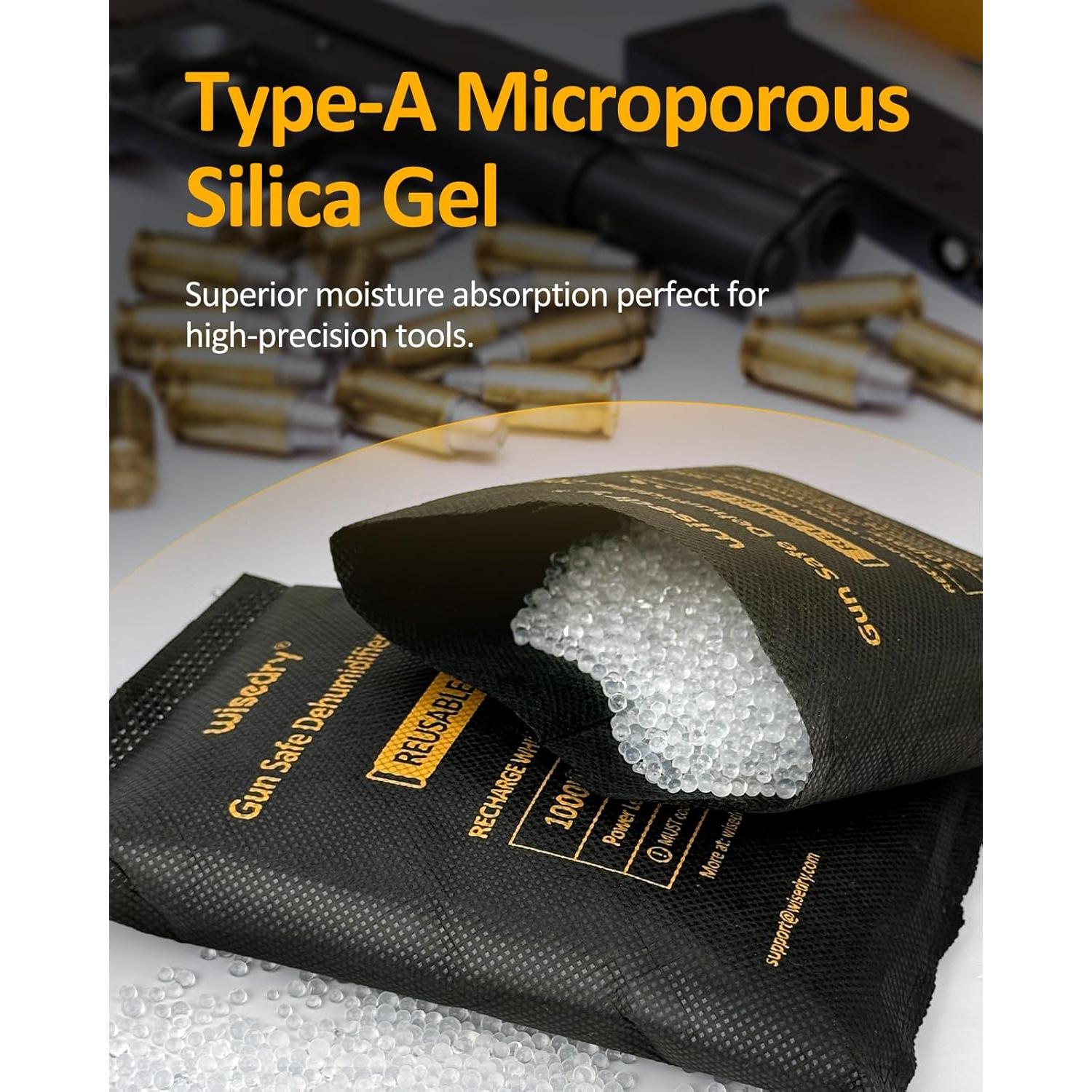 Deshumidificador Reutilizable Wisedry 200g x 2 Paquetes para Armas