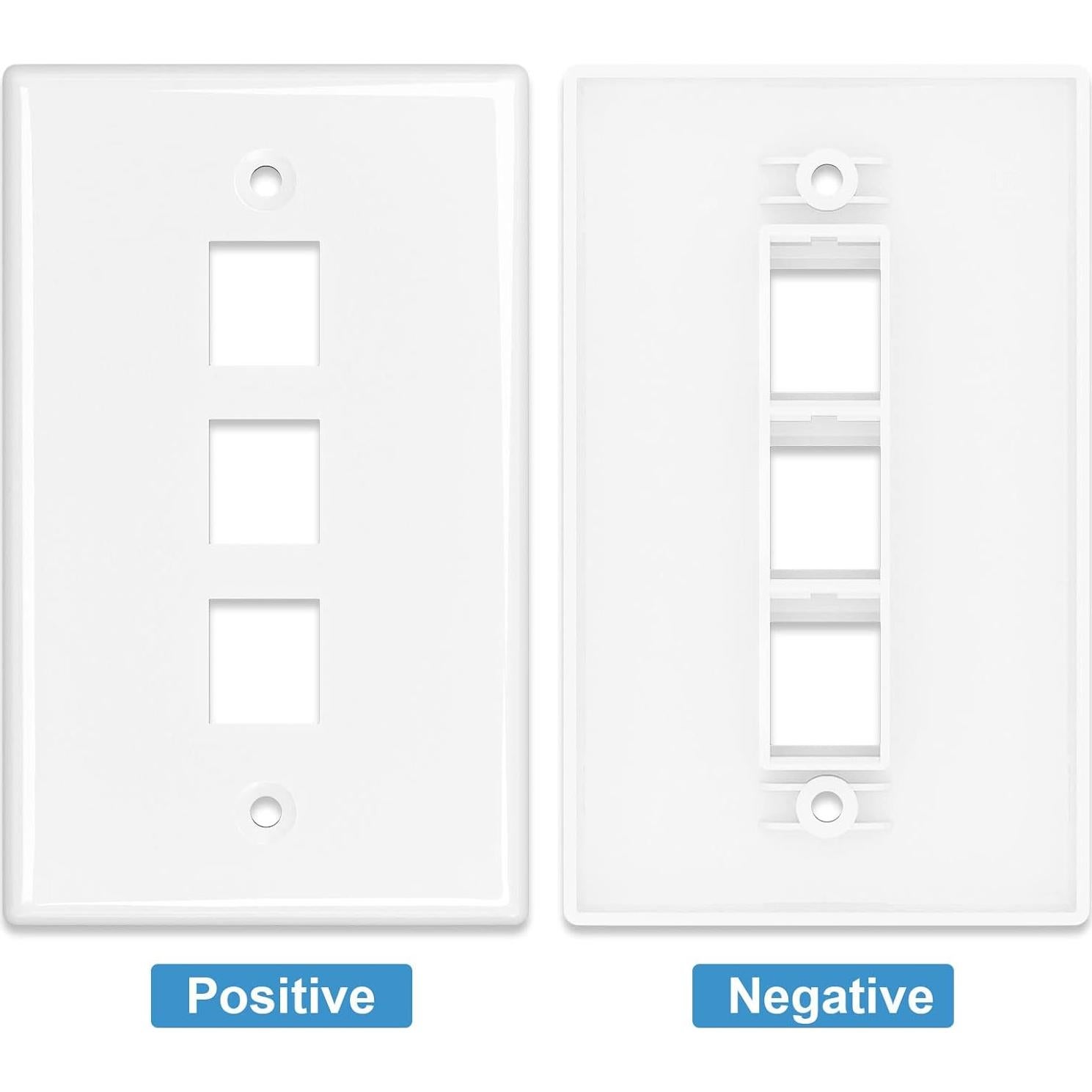 Placa de Pared Ethernet Iwillink 3 Puertos Cat6 RJ45 Azul