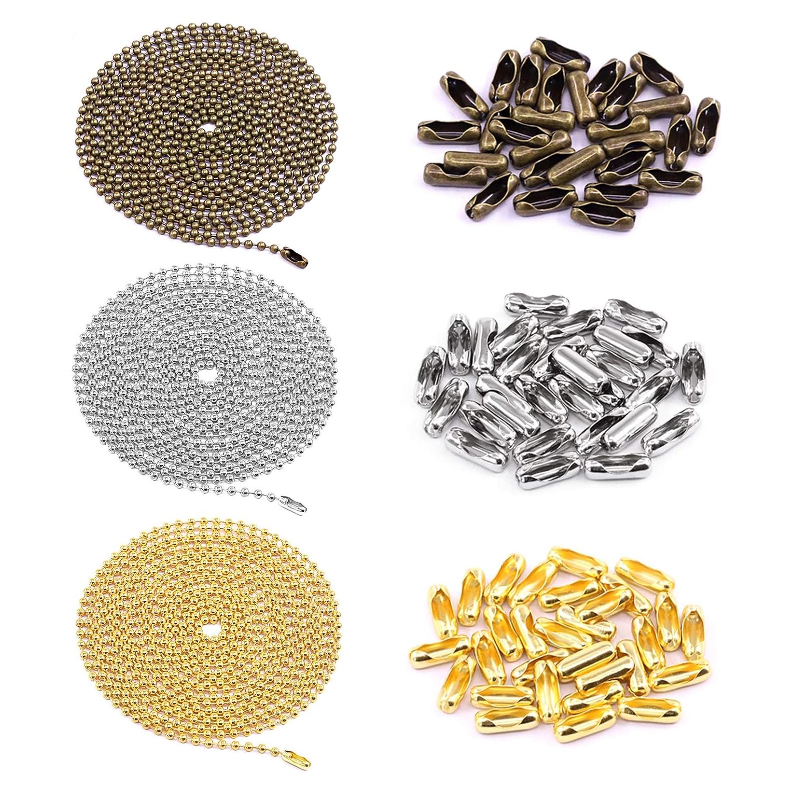 Swpeet Extensión de Cadena de Tirar para Ventilador 3Pcs 3 Colores