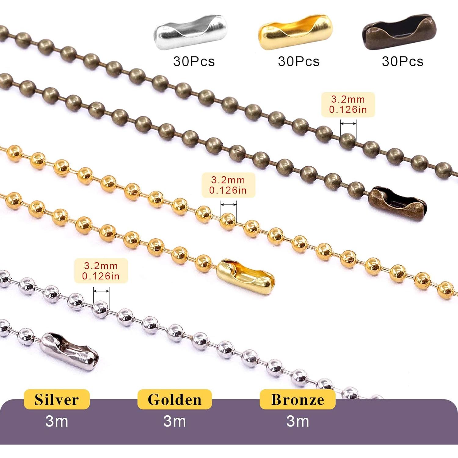 Swpeet Extensión de Cadena de Tirar para Ventilador 3Pcs 3 Colores