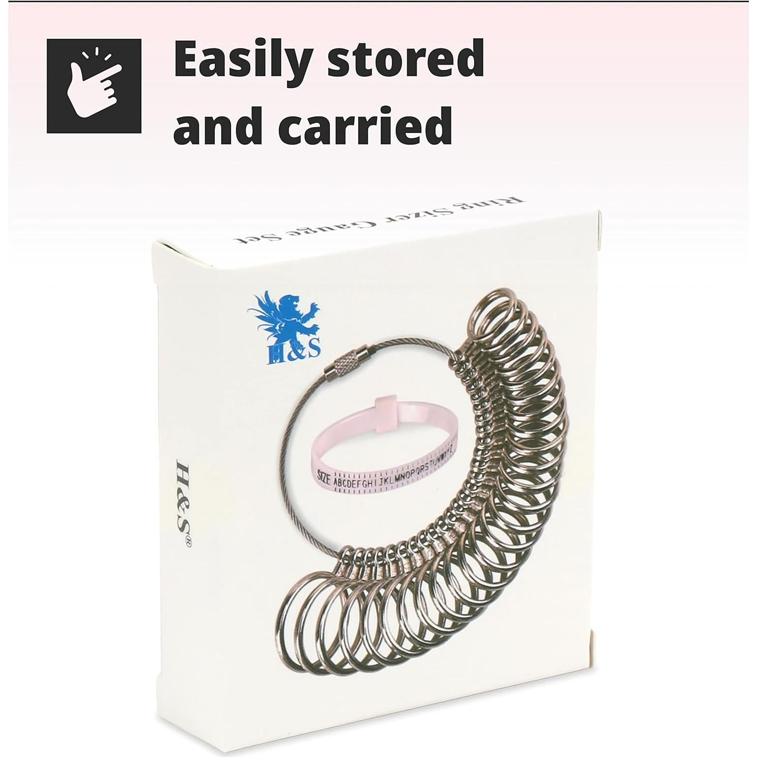 Medidor de Tamaño de Anillo H&S con Cinturón Plástico