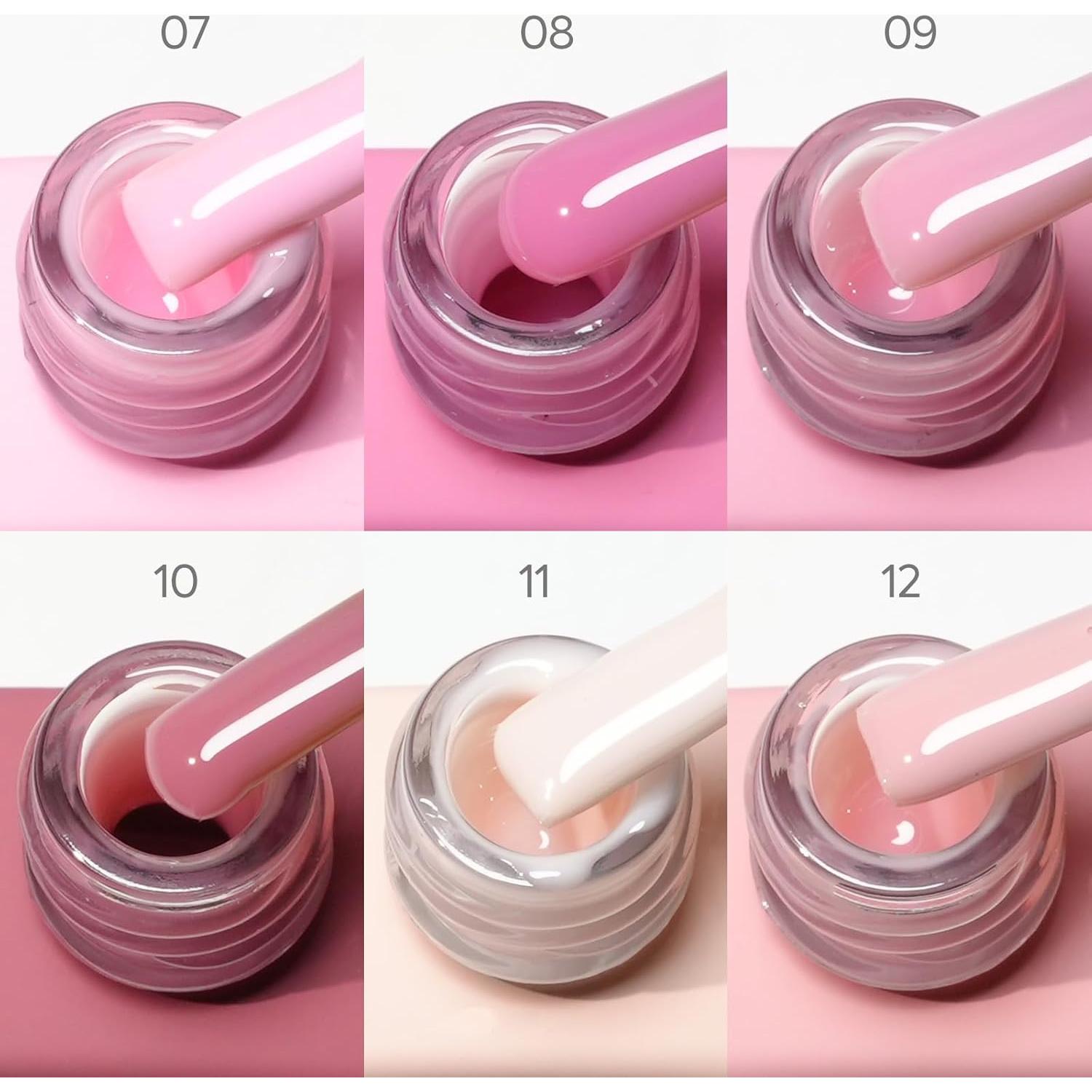 Set de Esmalte de Uñas de Gel CANNI 6 Piezas 9 ml Rosa