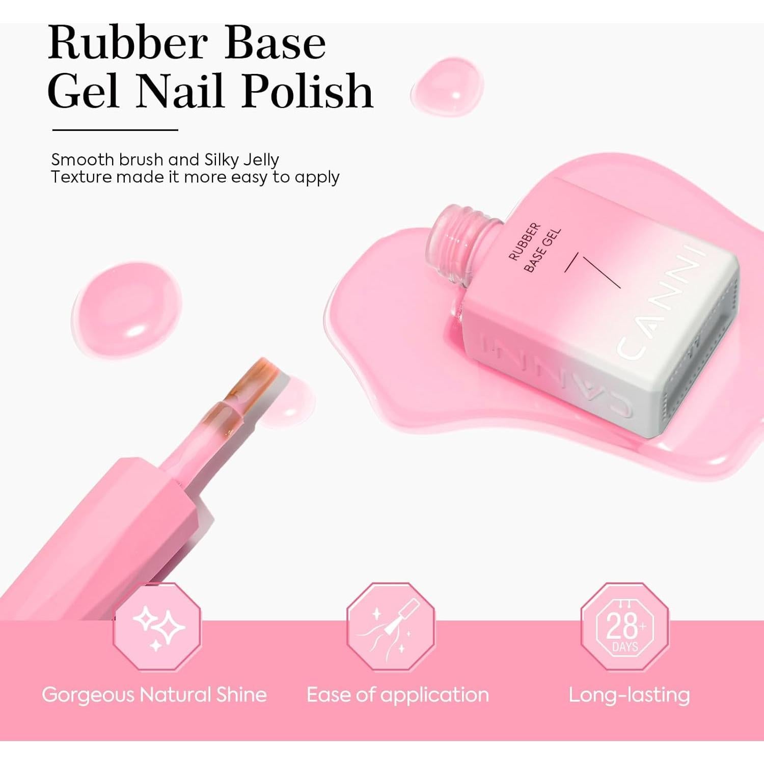 Set de Esmalte de Uñas de Gel CANNI 6 Piezas 9 ml Rosa