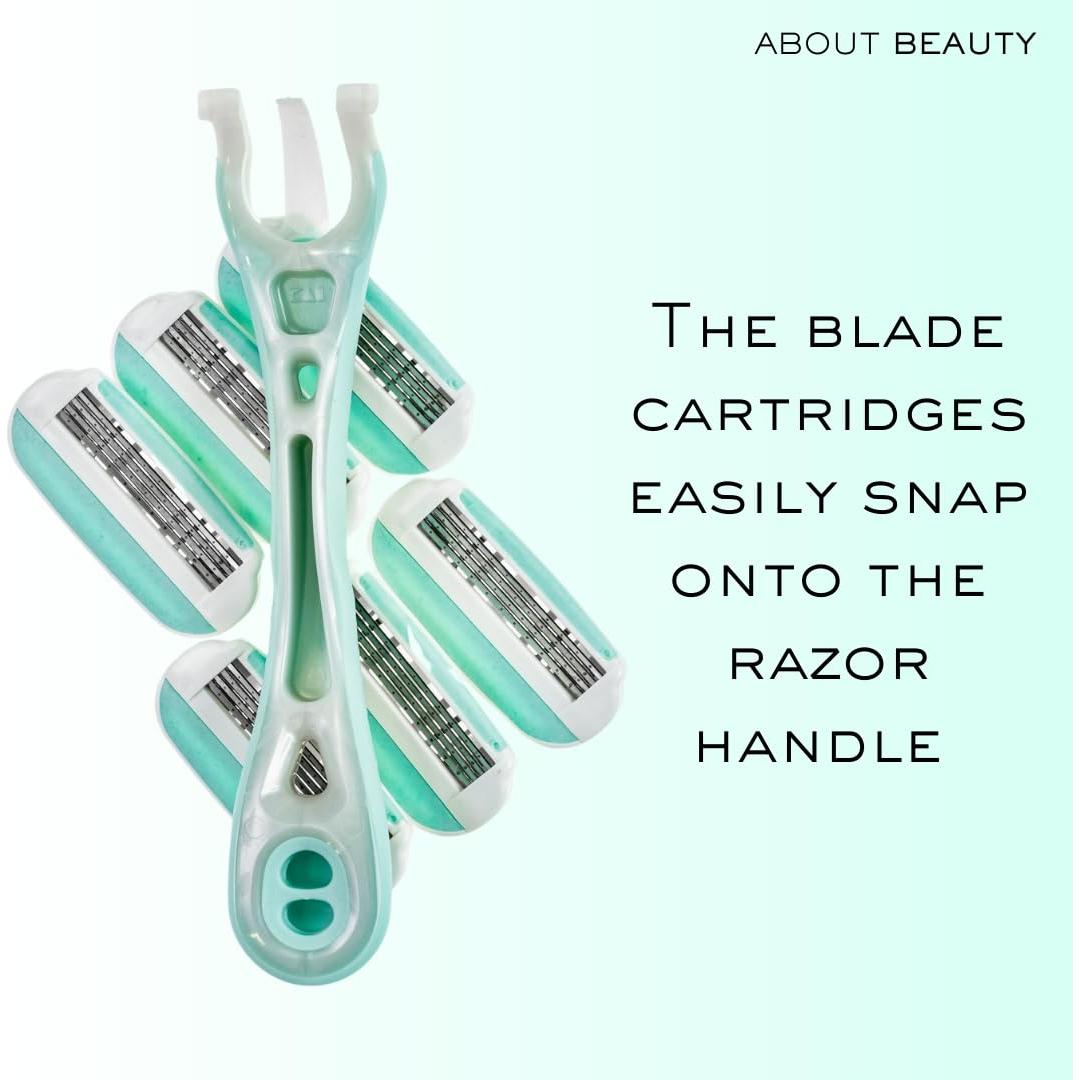Rasuradora de 4 Cuchillas About Face Body para Mujeres - 6 Cartuchos