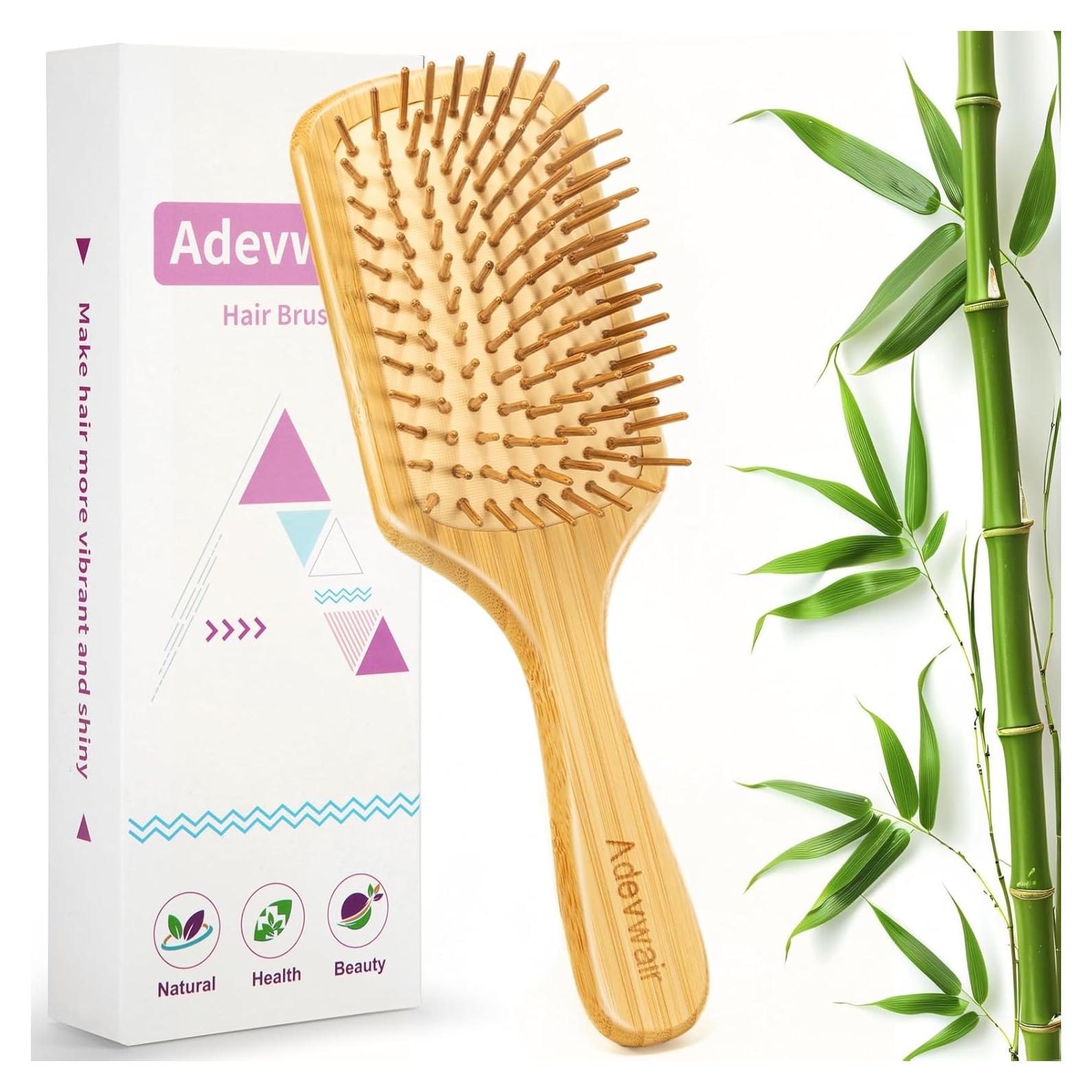 Cepillo de Bambú Adevwair para Todo Tipo de Cabello 24cm