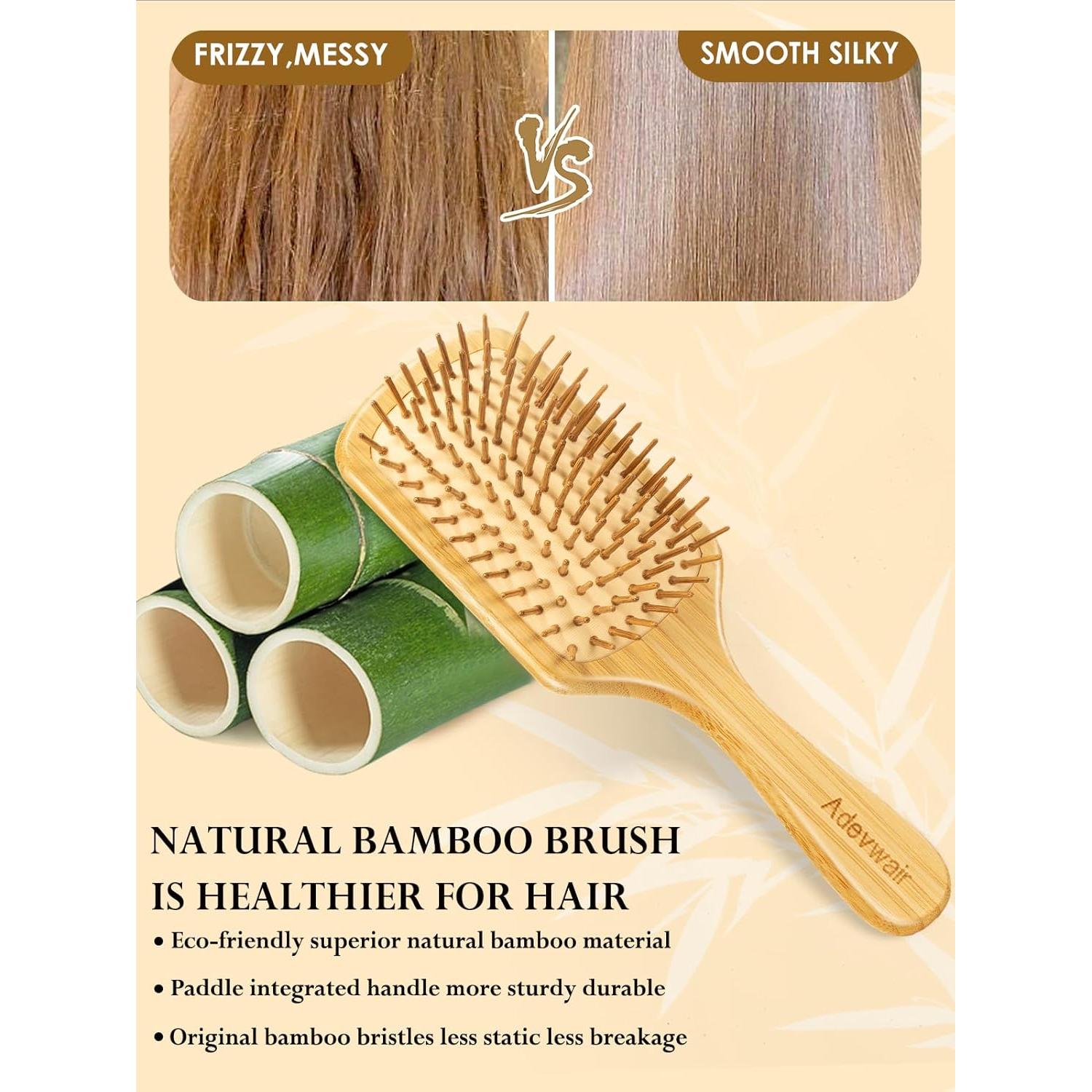 Cepillo de Bambú Adevwair para Todo Tipo de Cabello 24cm