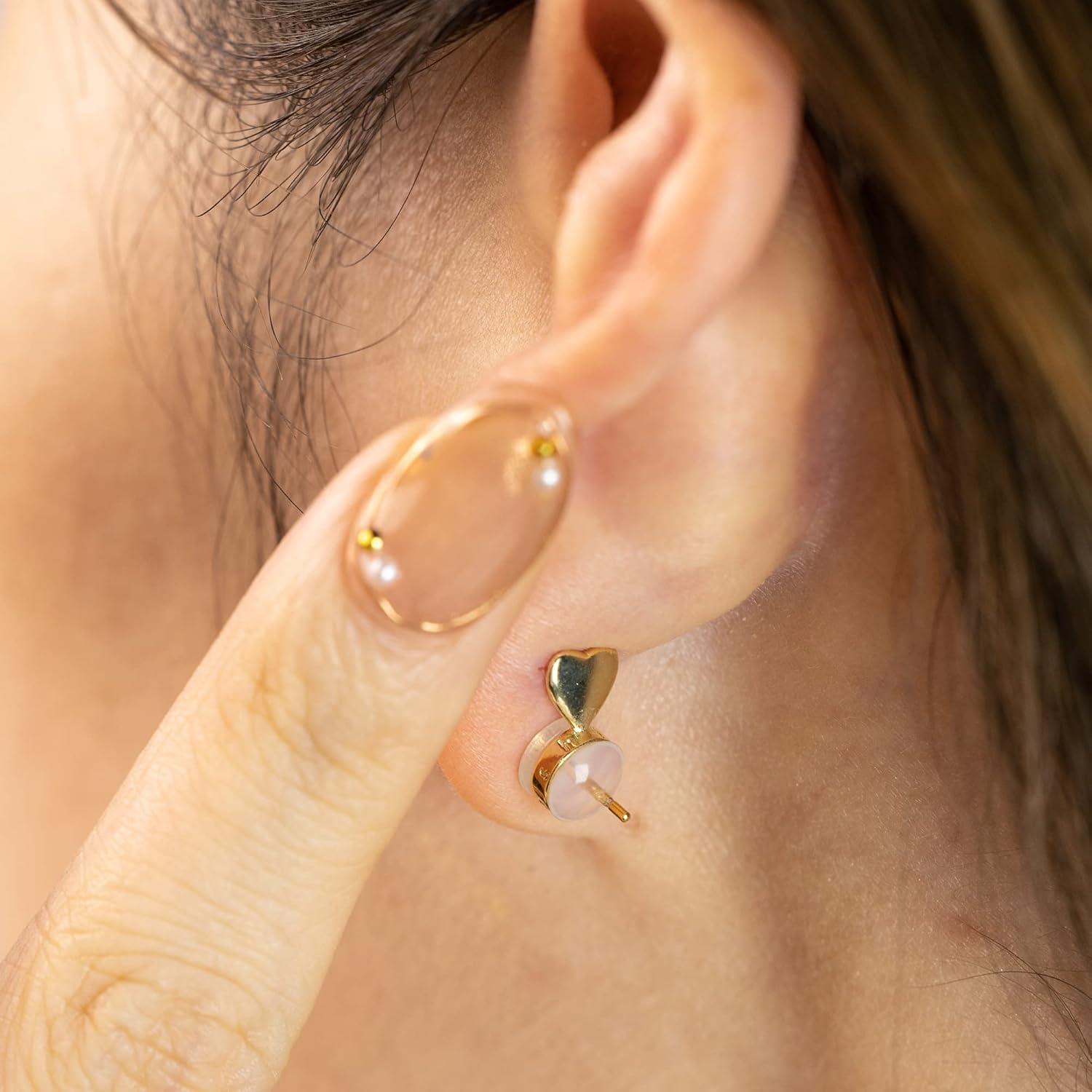 12 Piezas Soporte de Aretes Hipoalergénico ASH'S CHOICE Oro 14K