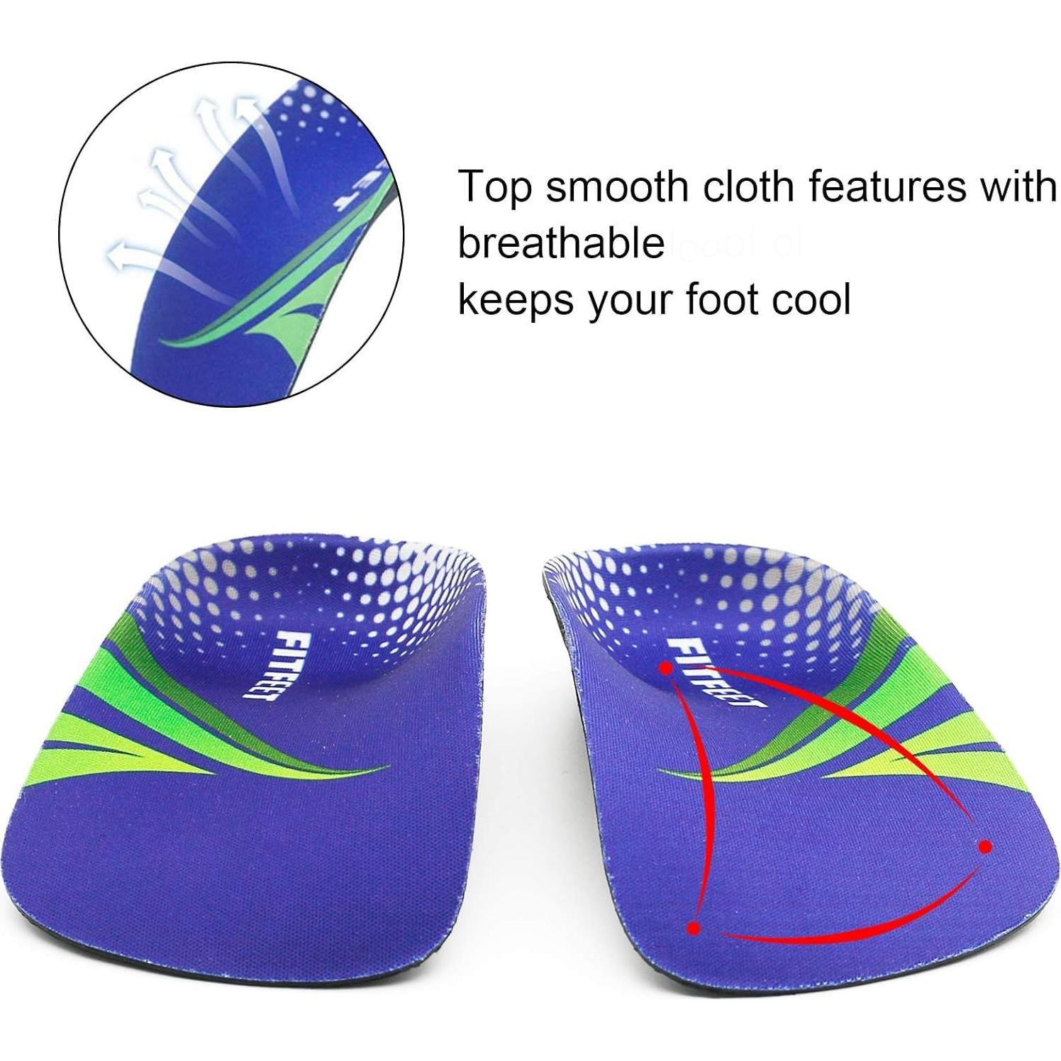 Plantillas ortopédicas RooRuns FitFeet 3/4 soporte alto arco