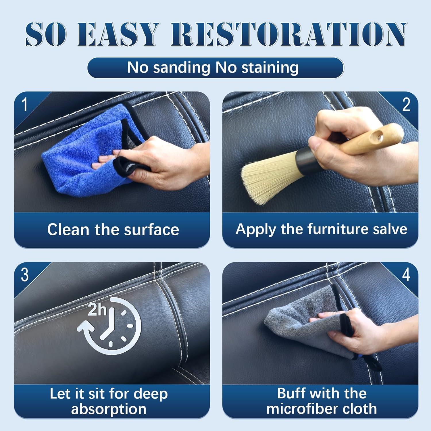 Salve para Muebles LANBEIDE 113.4 g con Cepillo y Toalla