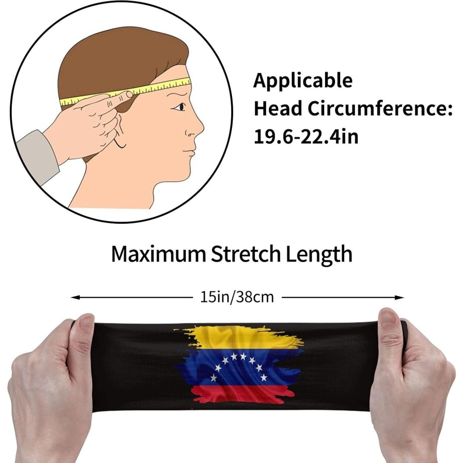 Banda deportiva unisex ROSIHODE bandera de Venezuela 50-57cm