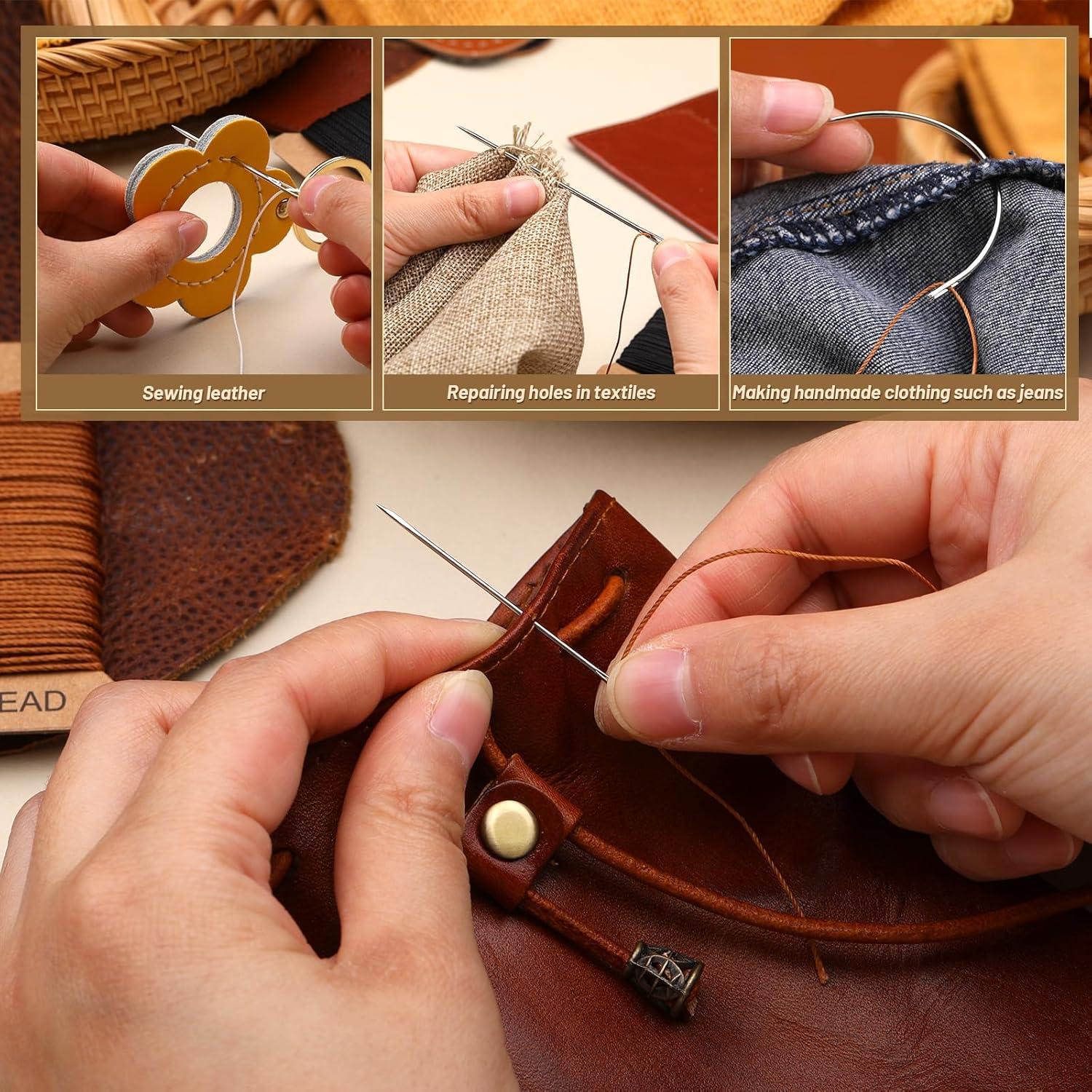 Kit de Reparación de Tapicería IMZAY con Hilo Encerado y Agujas