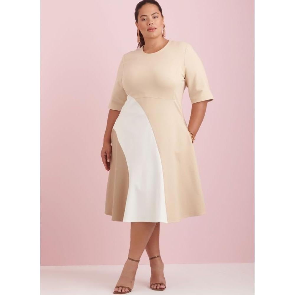 Patrón de Costura Simplicity S9887 Vestido Ajustado Tallas 20W-28W