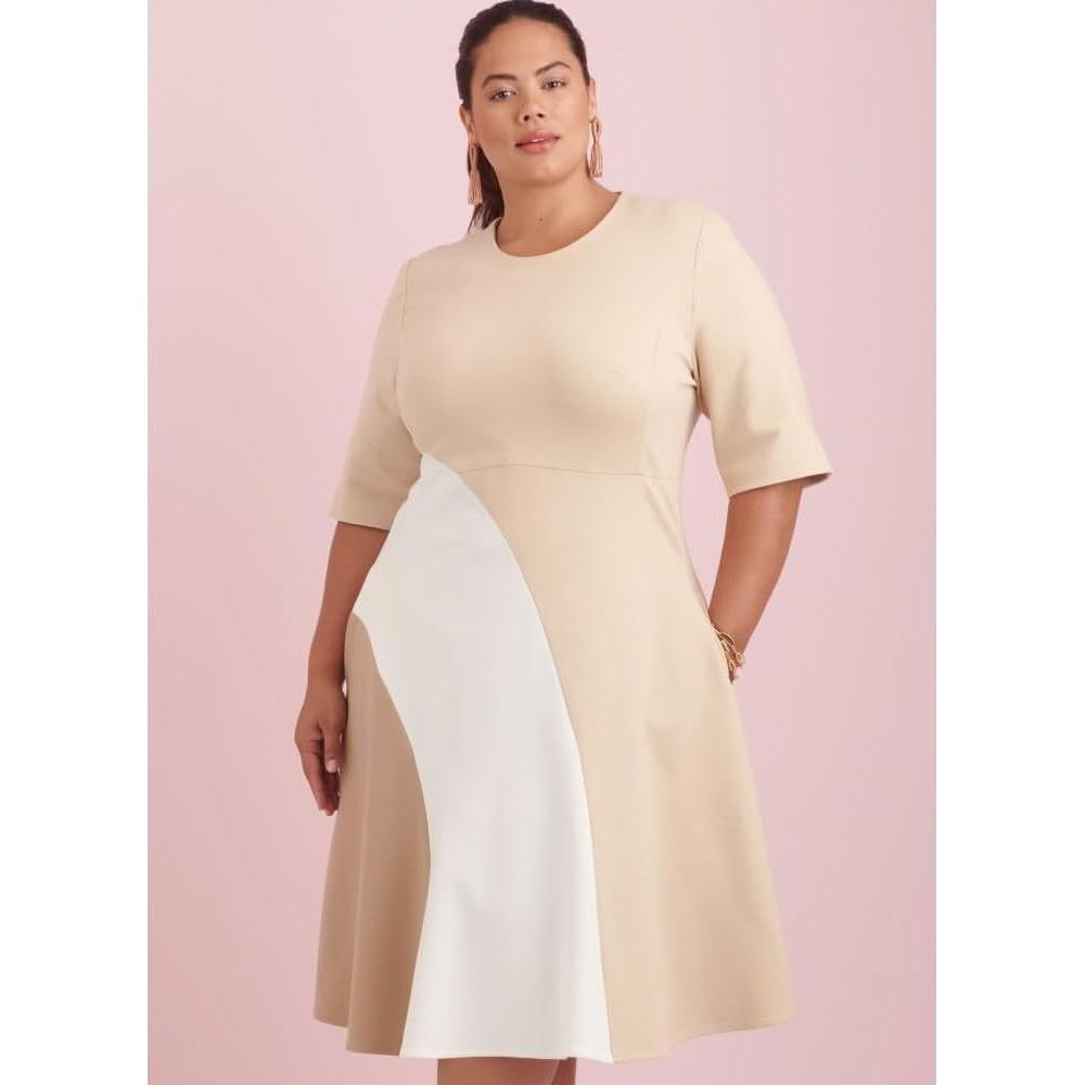 Patrón de Costura Simplicity S9887 Vestido Ajustado Tallas 20W-28W