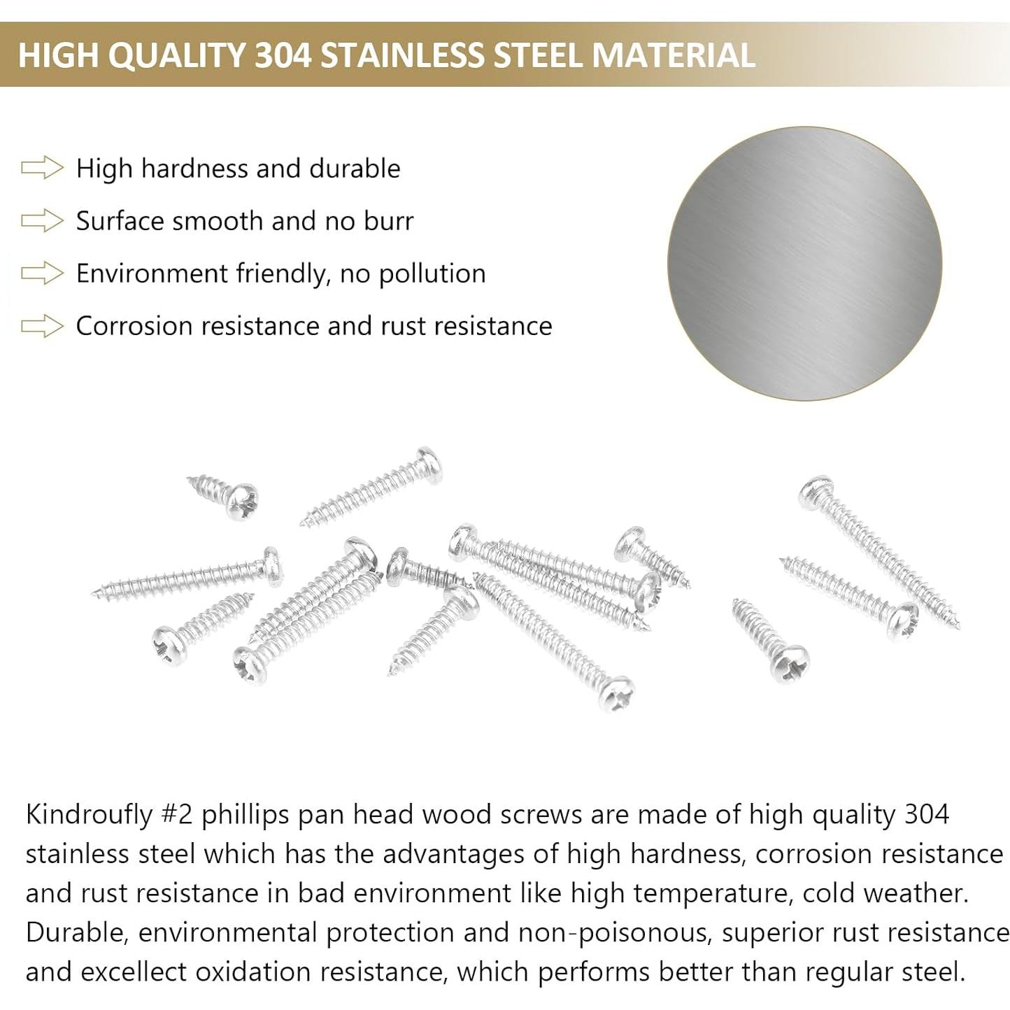 Kit de 252 Tornillos Autoperforantes Kindroufly #2 Acero Inoxidable