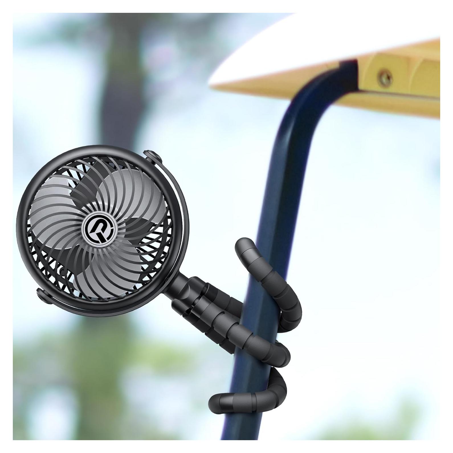 Ventilador de Carro de Golf Recargable GRANDFAST 3 Velocidades