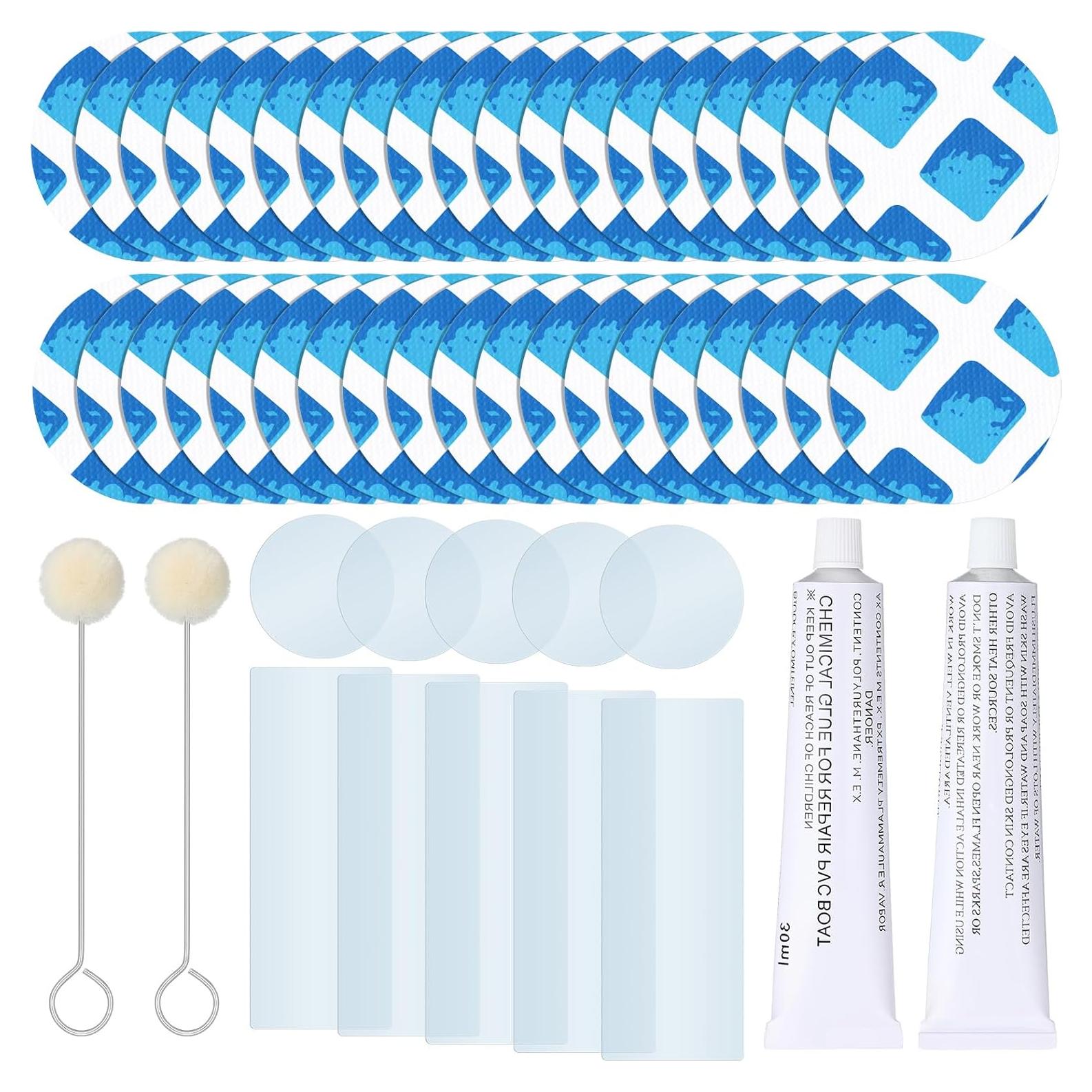 Kit de Reparación de Piscina Hahafelt 46 Piezas con Pegamento