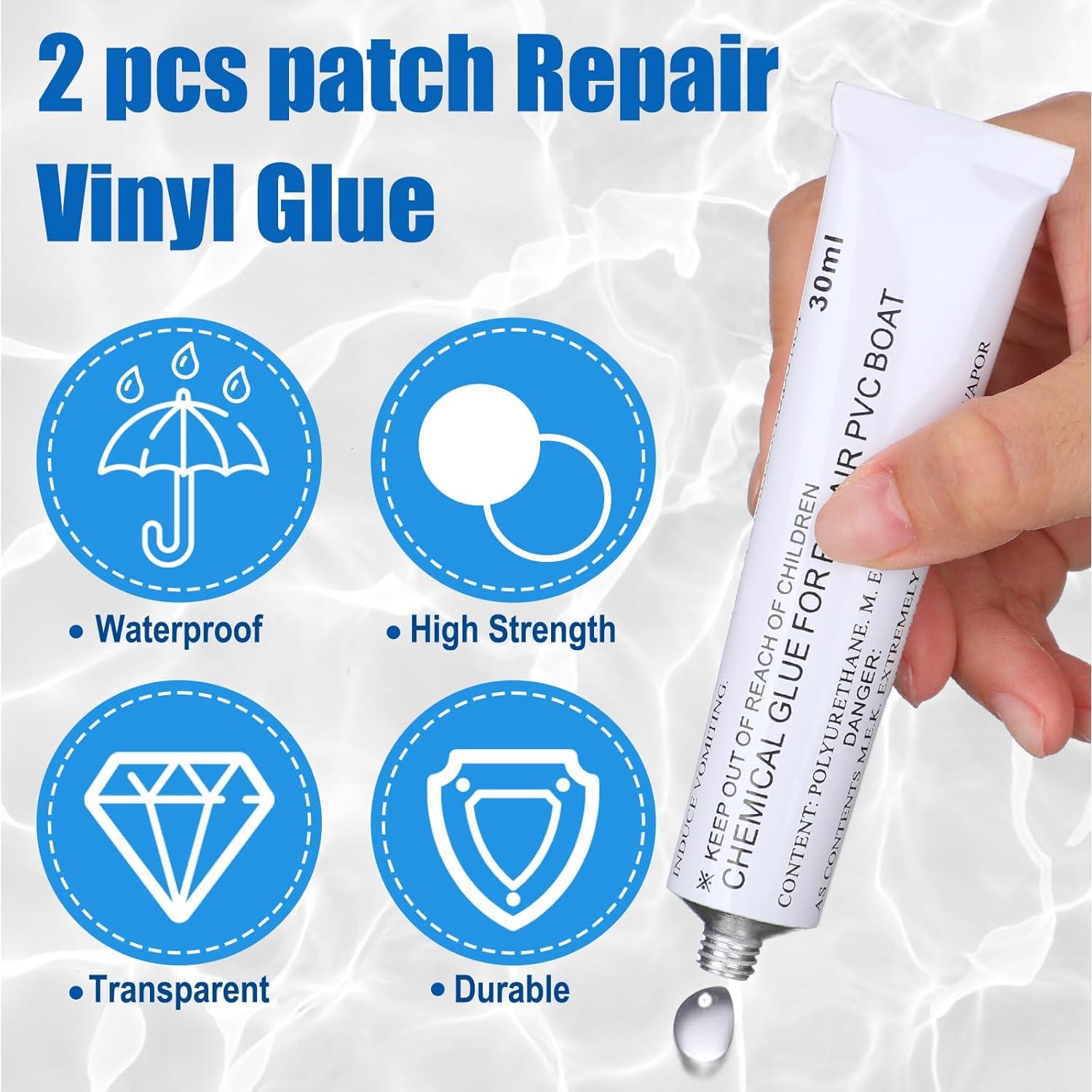 Kit de Reparación de Piscina Hahafelt 46 Piezas con Pegamento