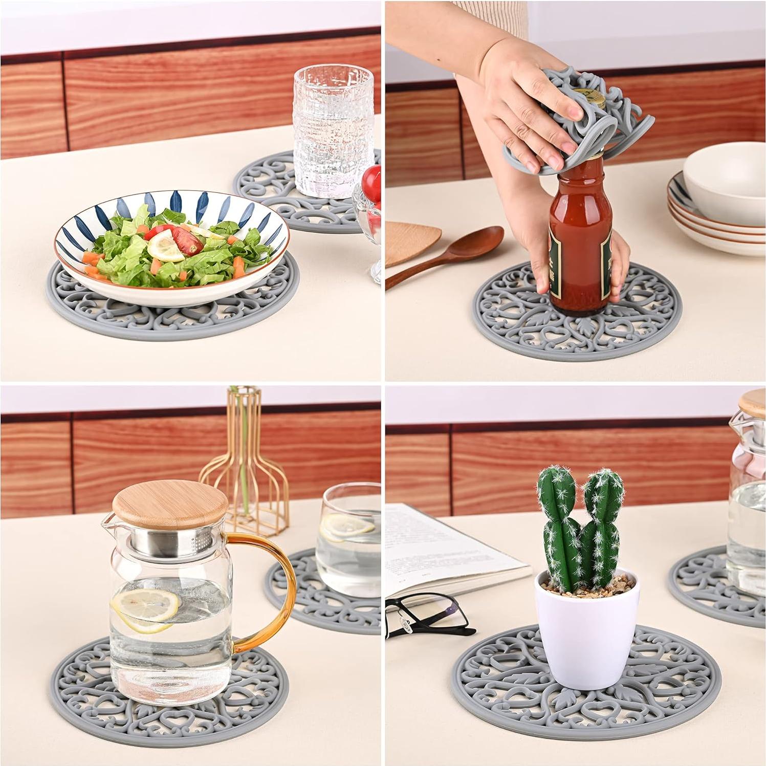 Trivetes de Silicona Smithcraft - Juego de 3, Negro, 20 cm