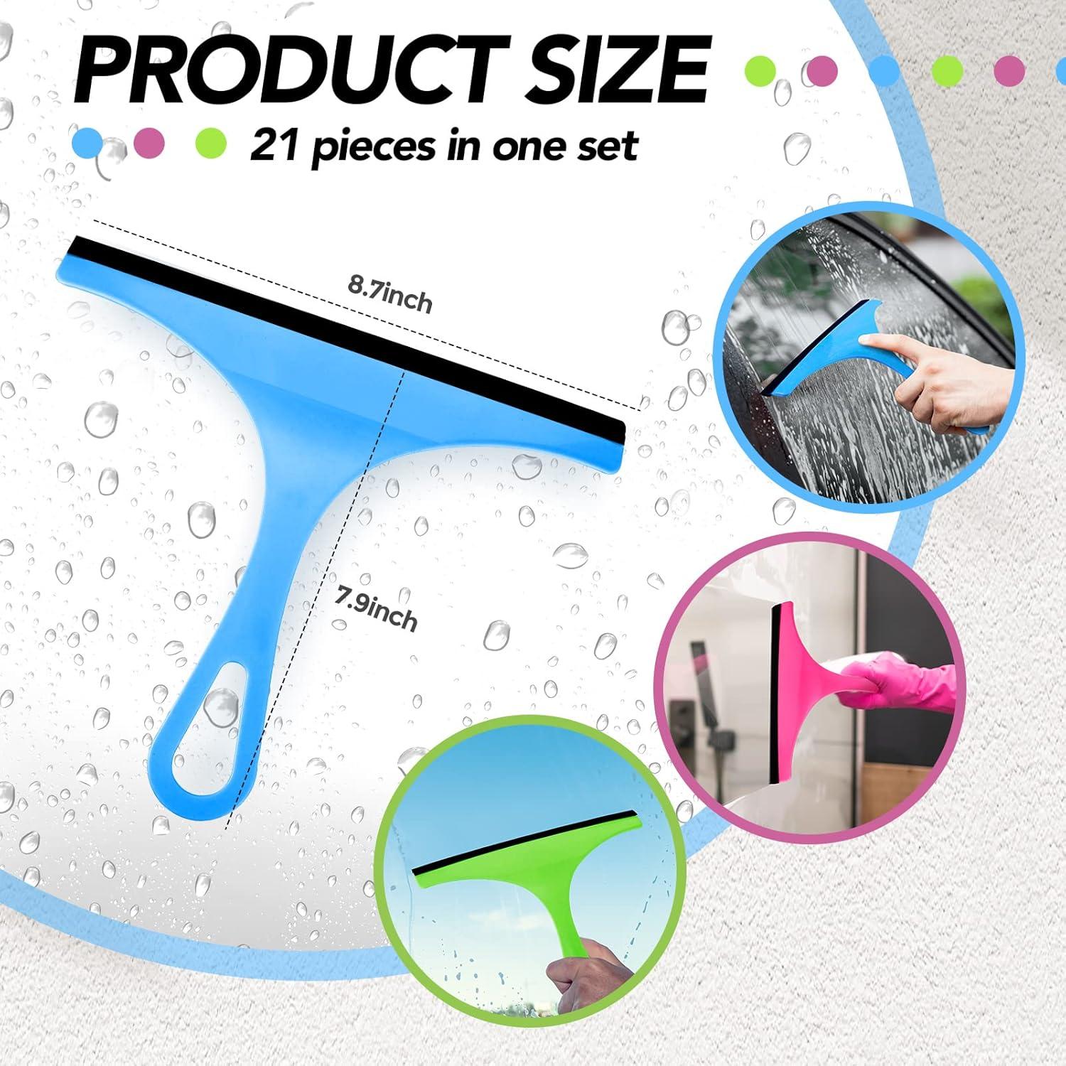 Limpiaparabrisas de Ducha Yinder 21 Pcs 22 cm Silicona Caramelo