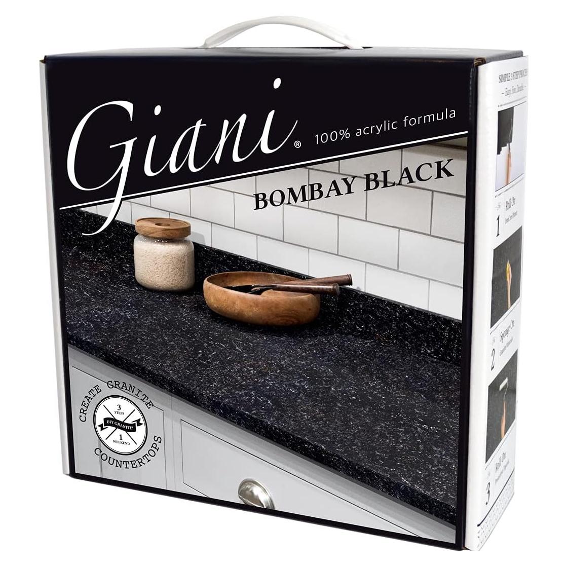 Kit de Pintura Giani 44 Oz 100% Acrílico Negro Bombay