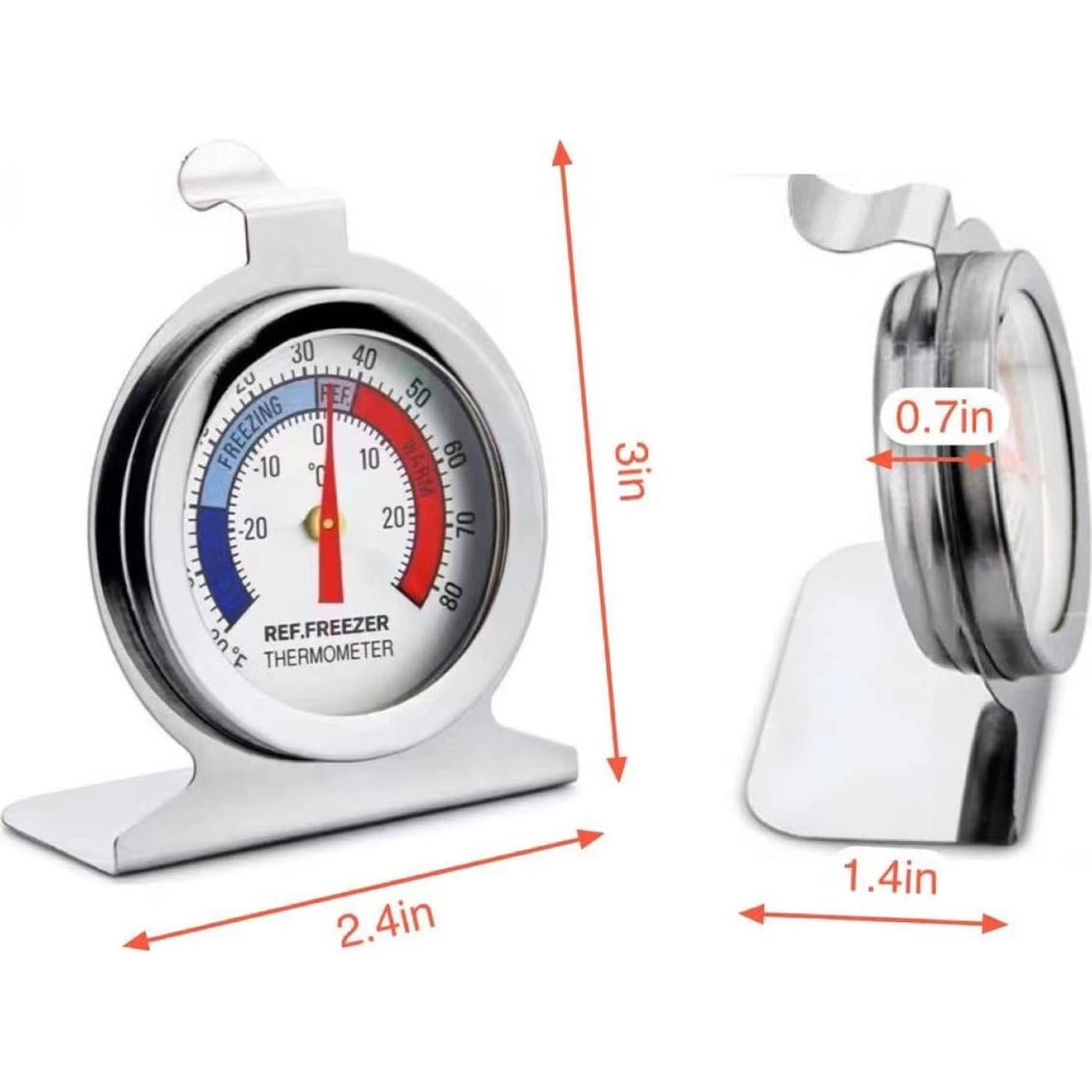 Termómetro de Refrigerador TENBOR Pack de 6 Acero Inoxidable