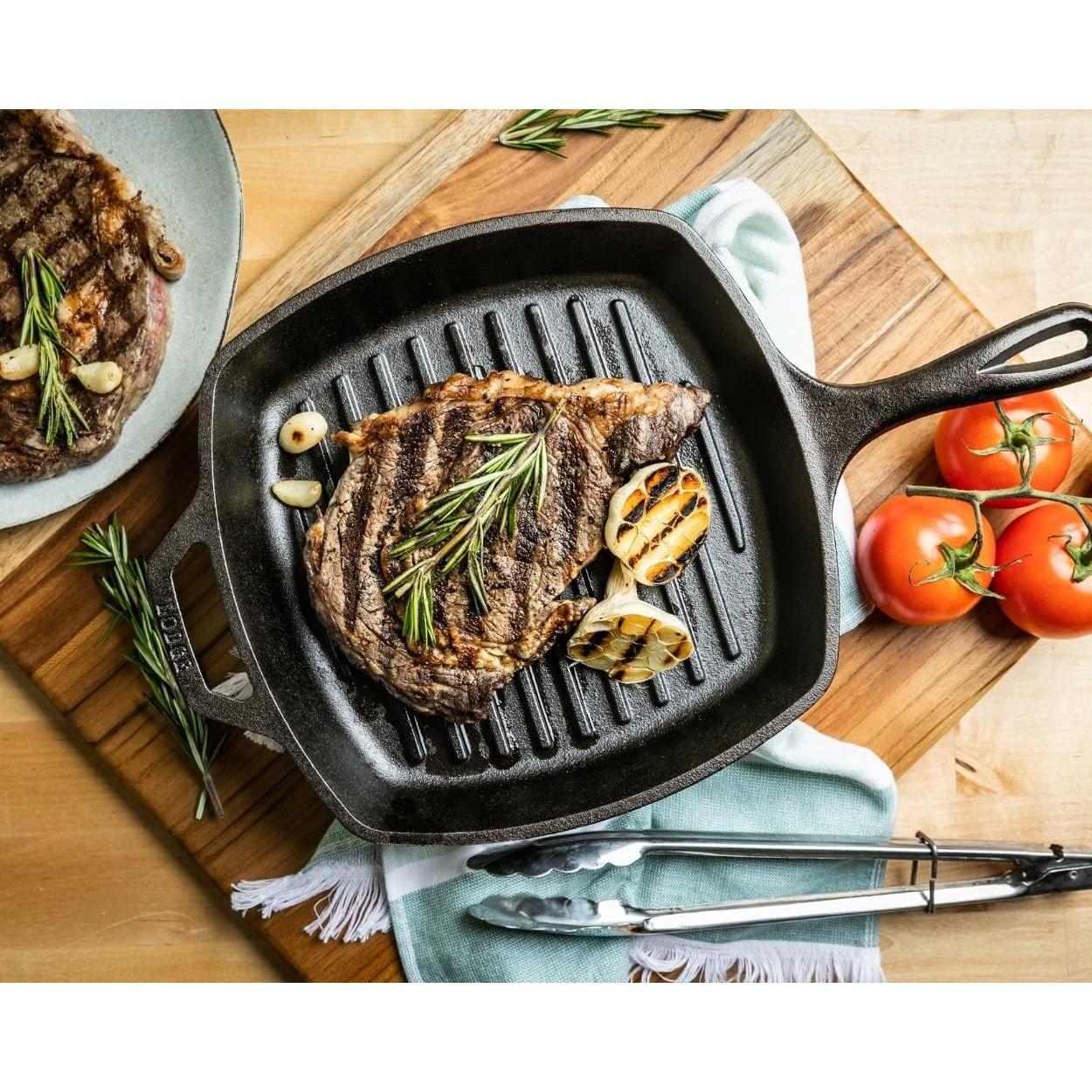 Sartén de Parrilla Lodge Hierro Fundido 26.67 cm Cuadrada