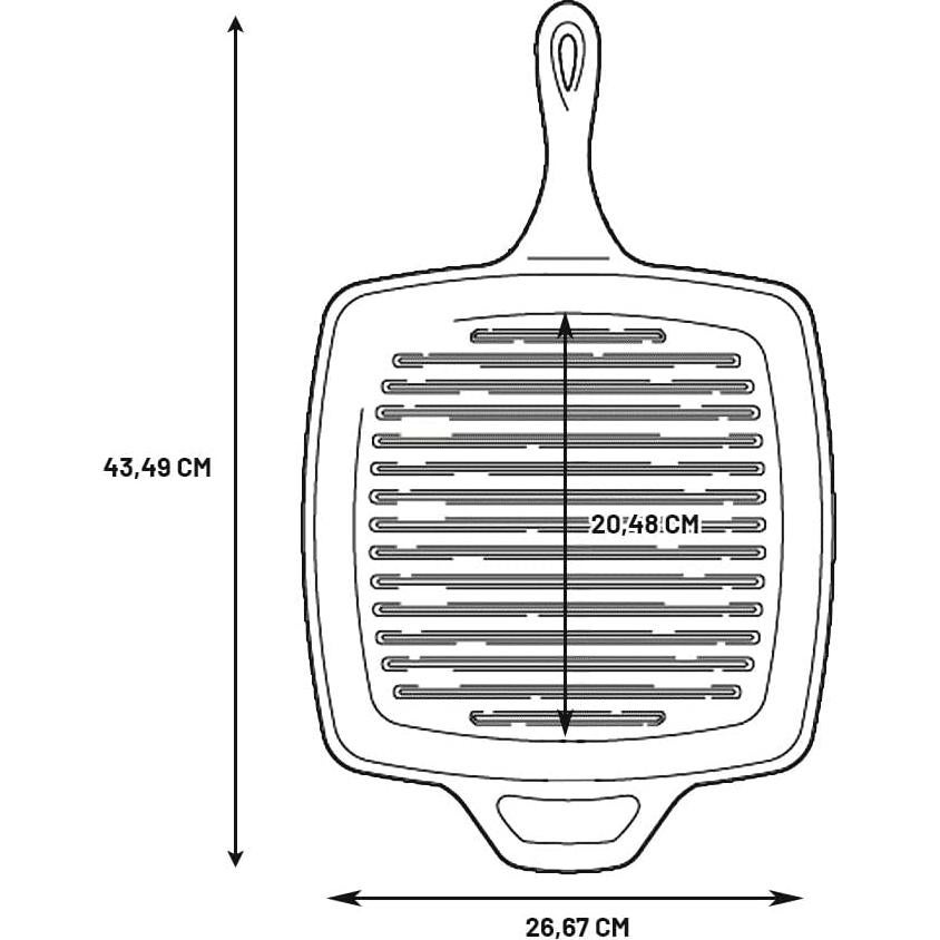 Sartén de Parrilla Lodge Hierro Fundido 26.67 cm Cuadrada