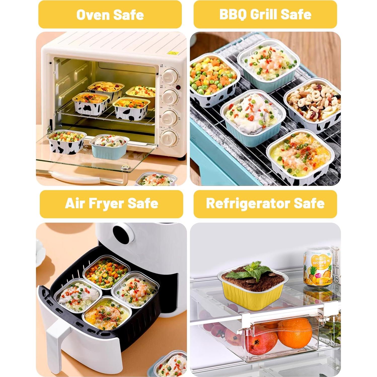 Moldes para Pastel Cuadrados Tikxlafe 10 oz - Paquete de 50