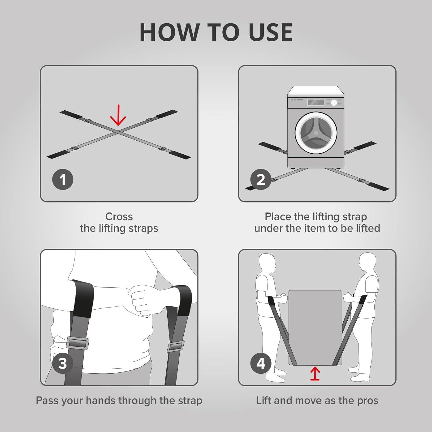 Correas de Movimiento X-Protector - 2 Piezas - Elevación para Muebles